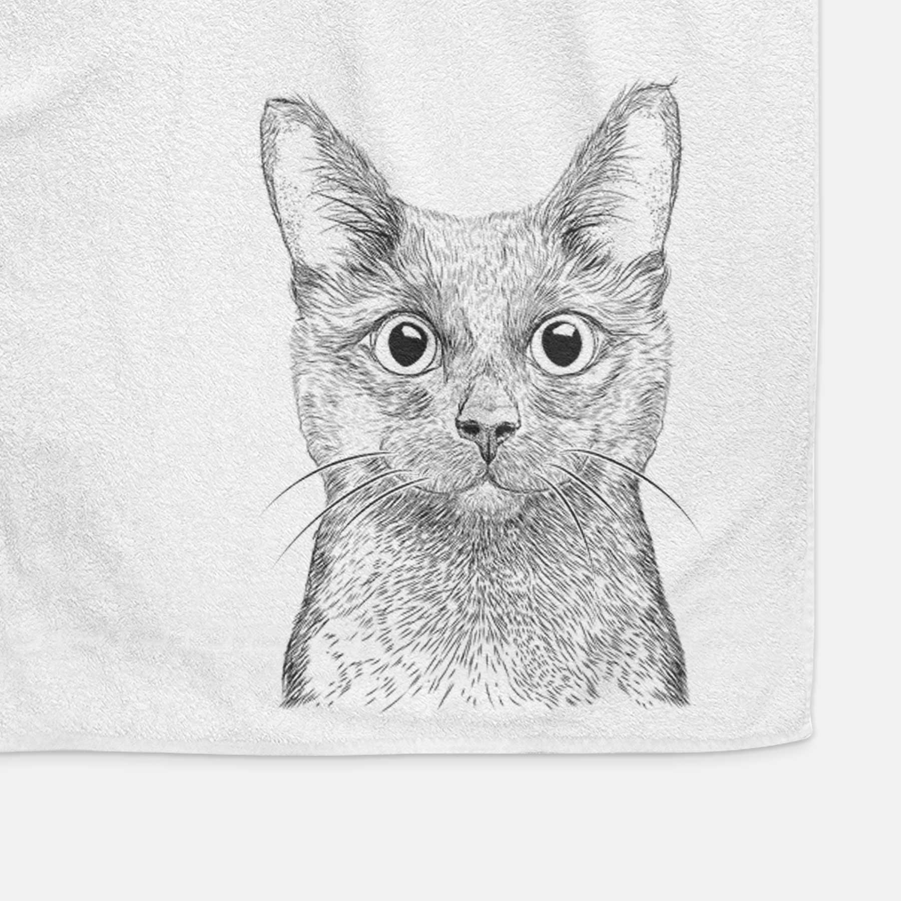 Shadow the Black Cat Decorative Hand Towel