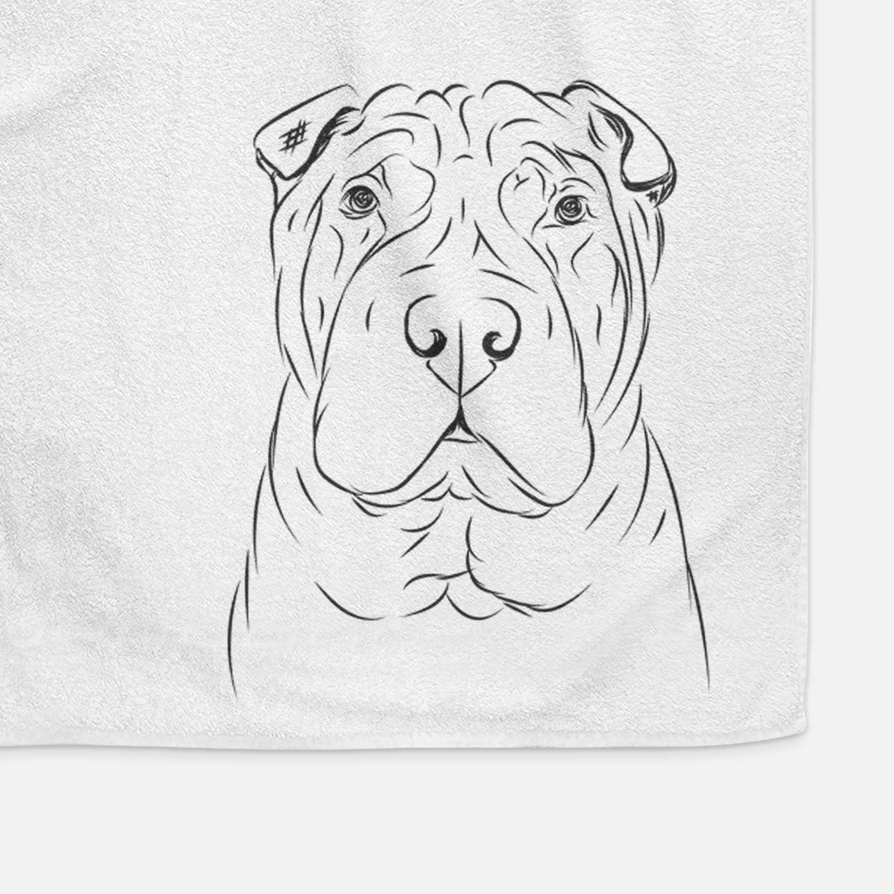 Sharpy the Shar Pei Decorative Hand Towel