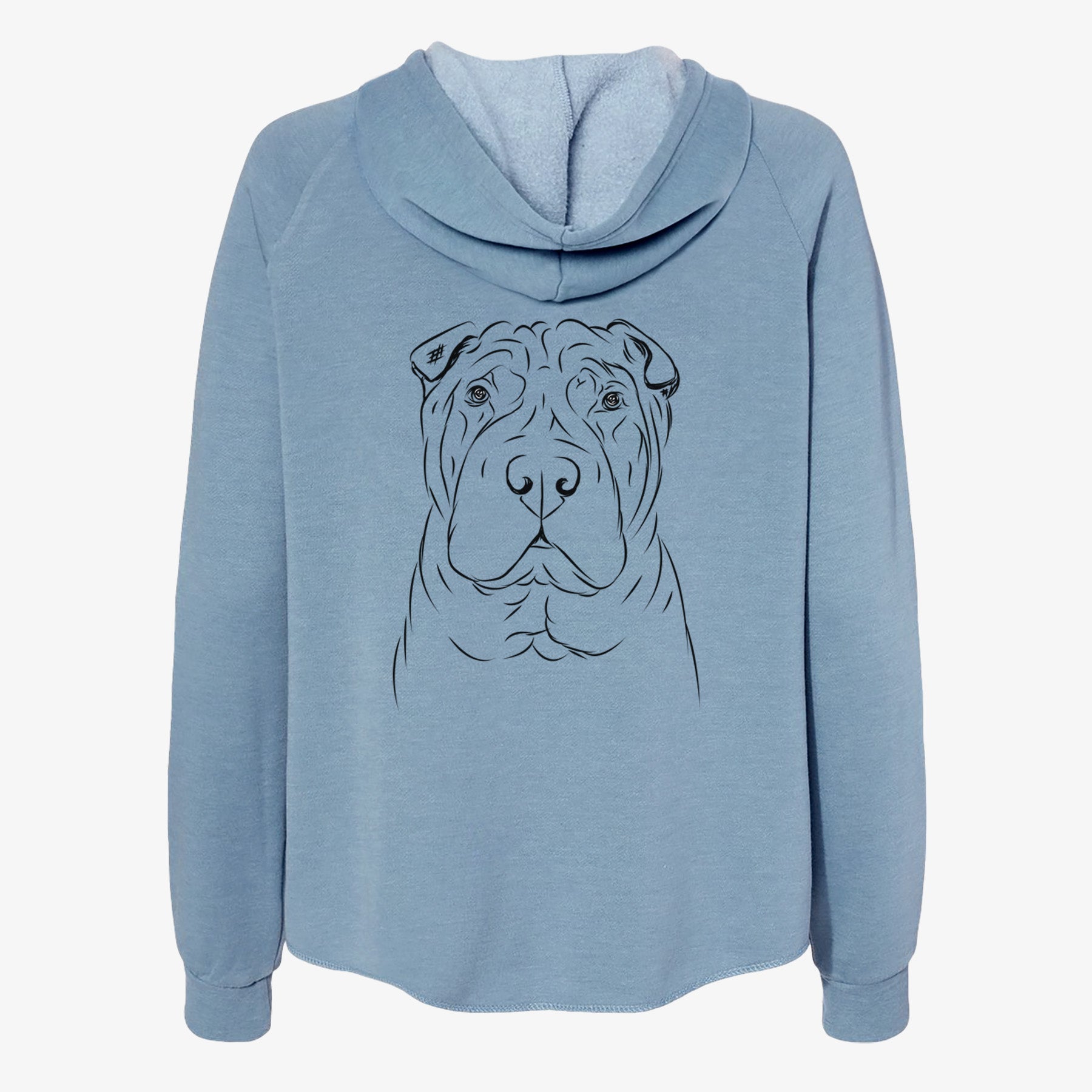 Sharpy the Shar Pei - Women's Cali Wave Zip-Up Sweatshirt