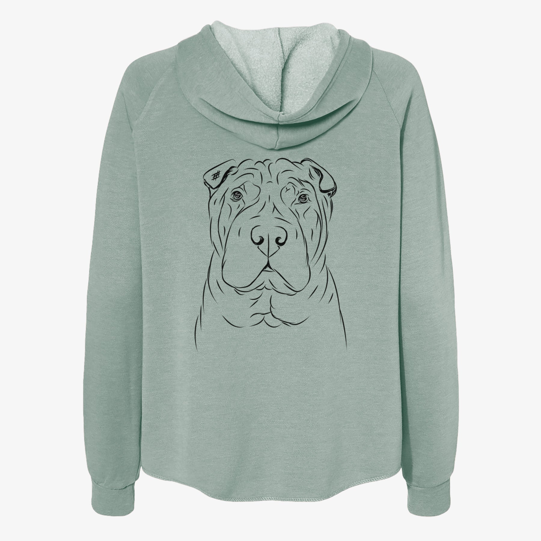 Sharpy the Shar Pei - Women's Cali Wave Zip-Up Sweatshirt