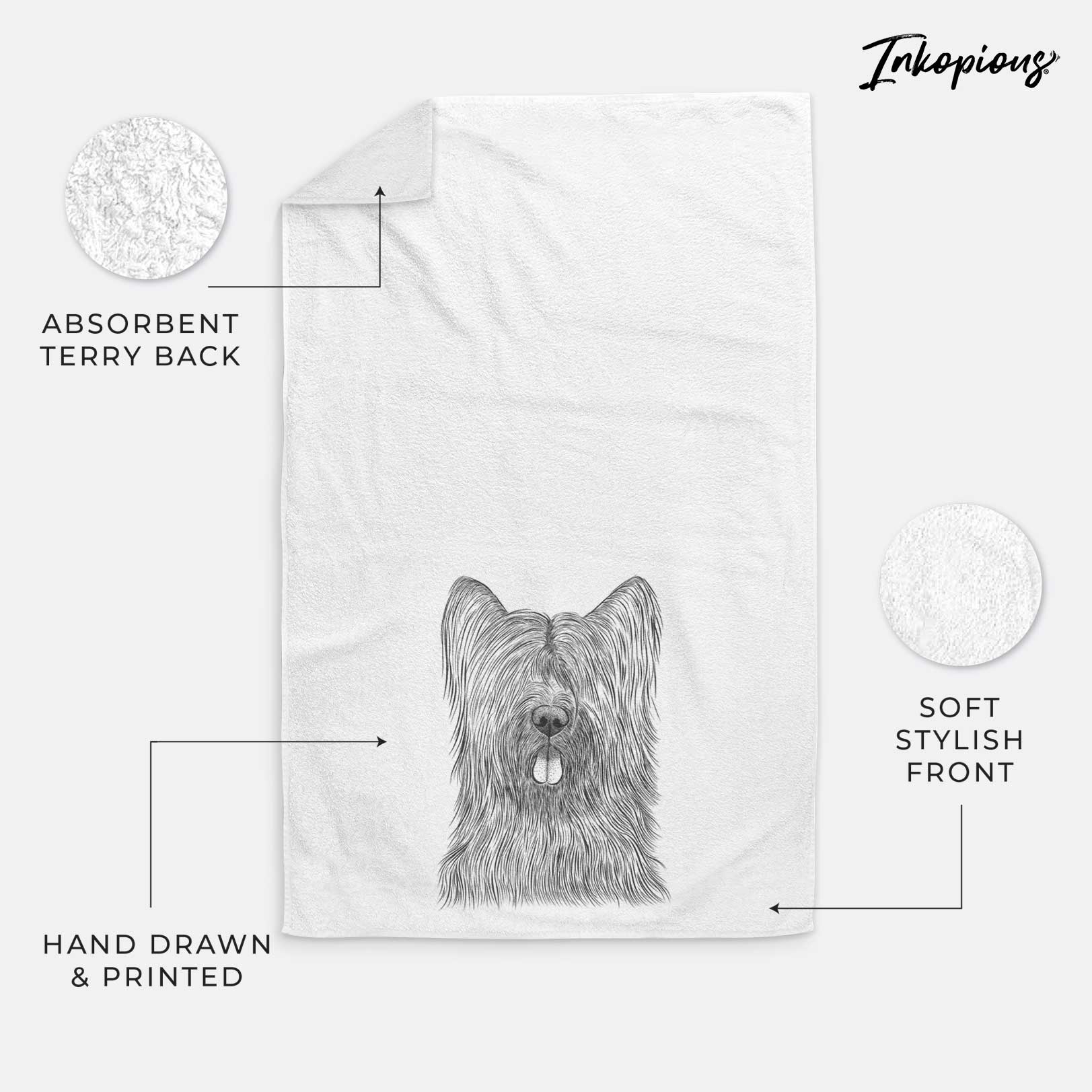 Shay the Briard Decorative Hand Towel