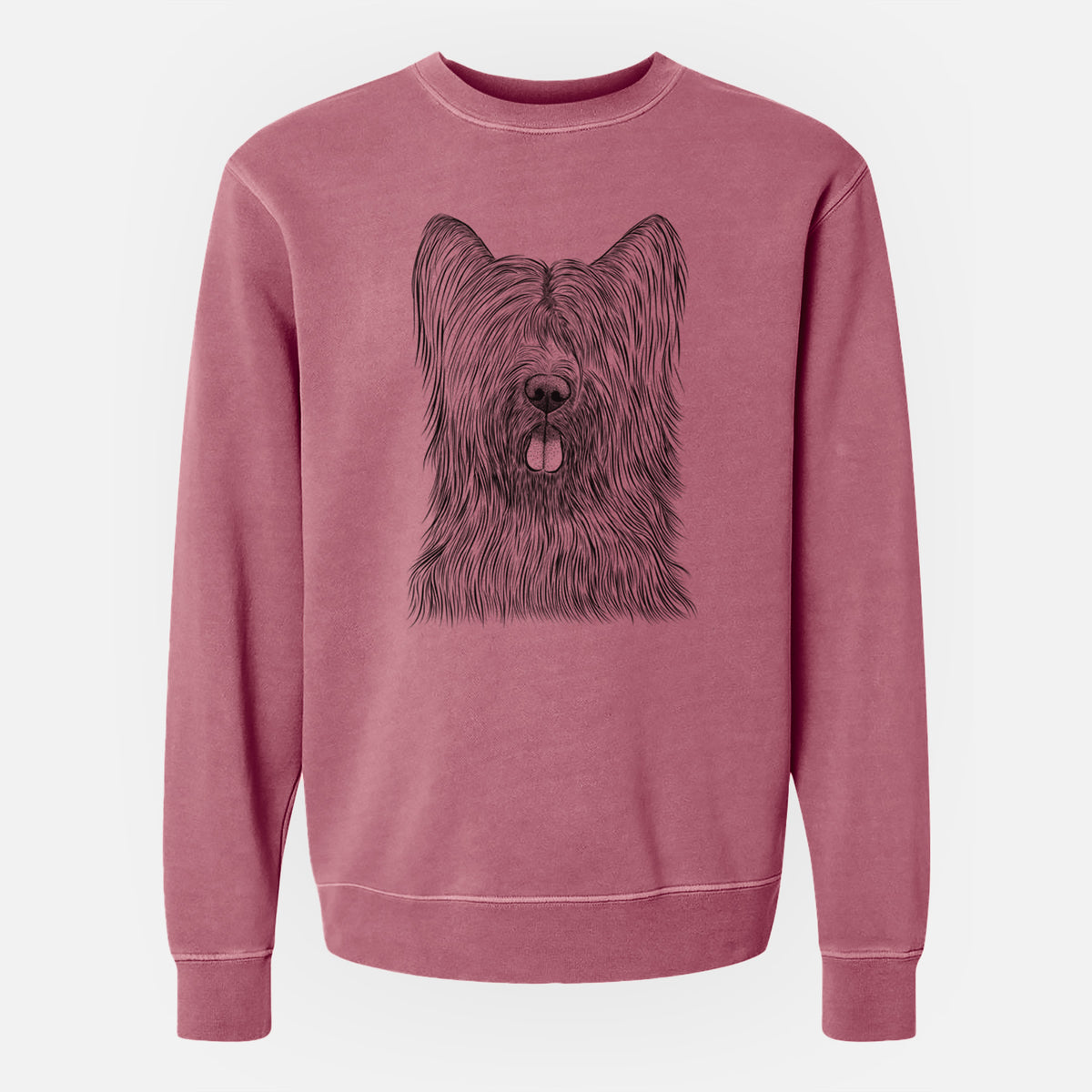 Bare Shay the Briard - Unisex Pigment Dyed Crew Sweatshirt