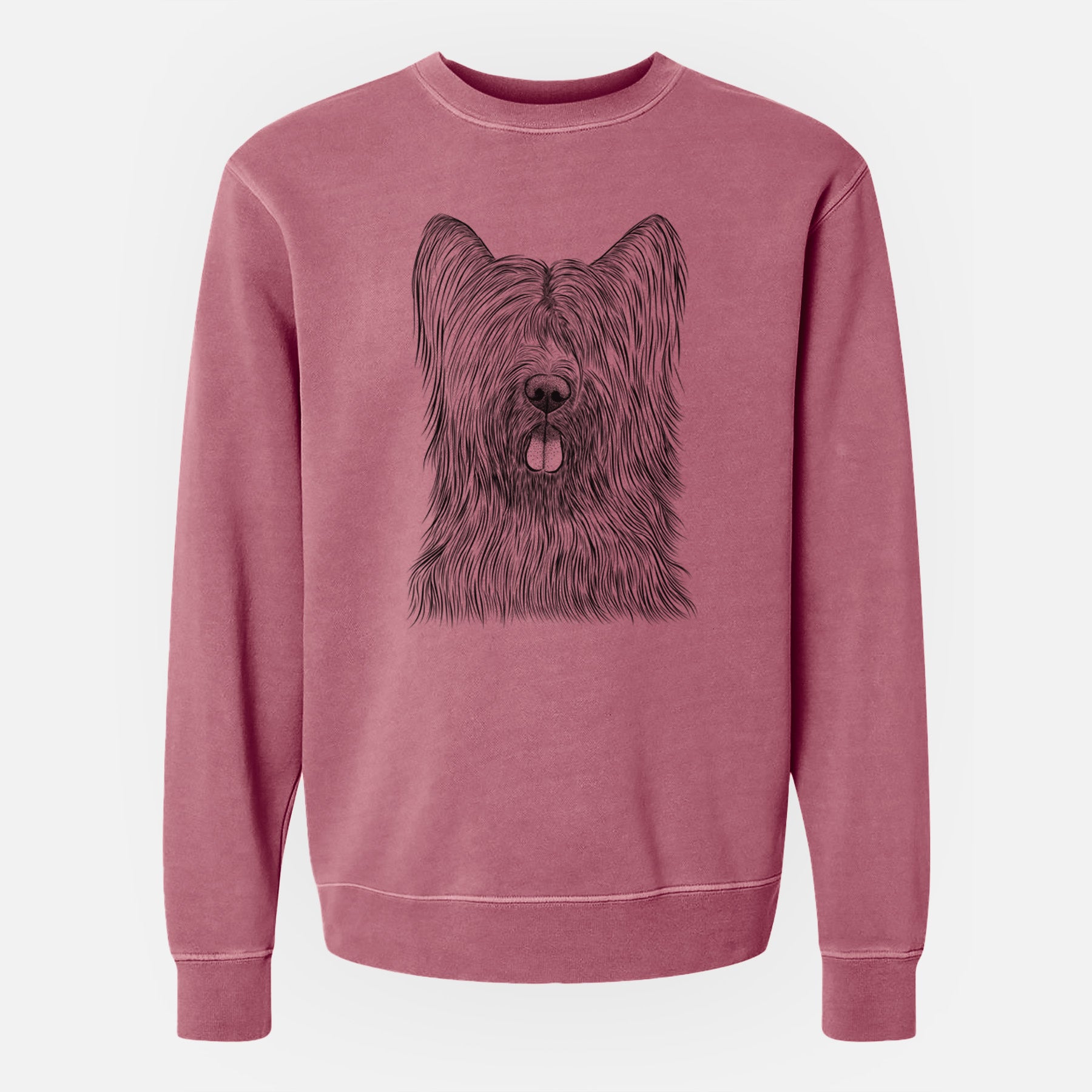 Bare Shay the Briard - Unisex Pigment Dyed Crew Sweatshirt