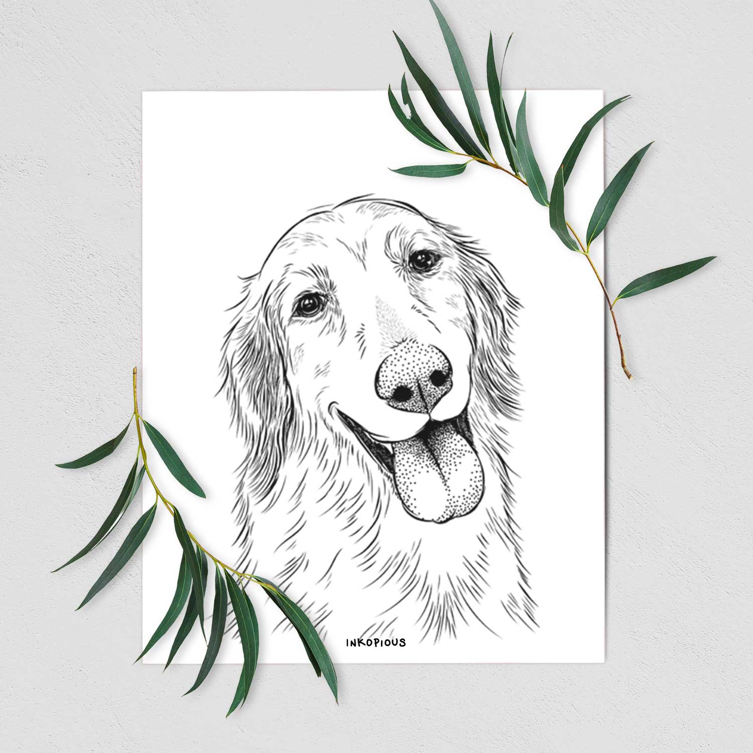 Shelby the Golden Retriever Art Print