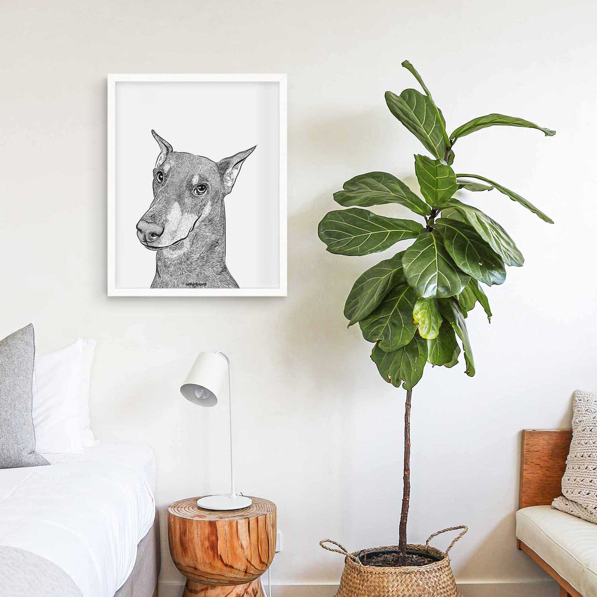 Shelby the Doberman Pinscher Art Print