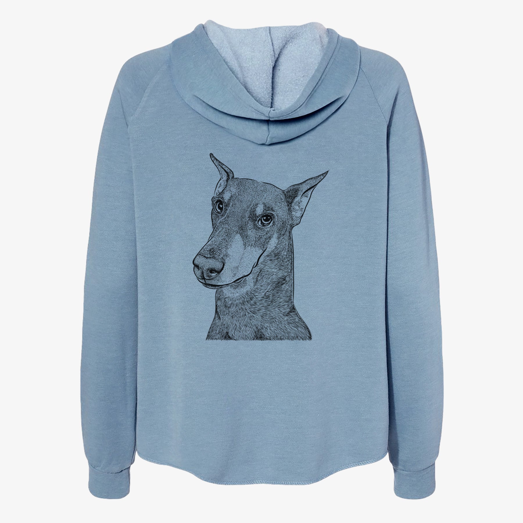 Shelby the Doberman Pinscher - Women's Cali Wave Zip-Up Sweatshirt