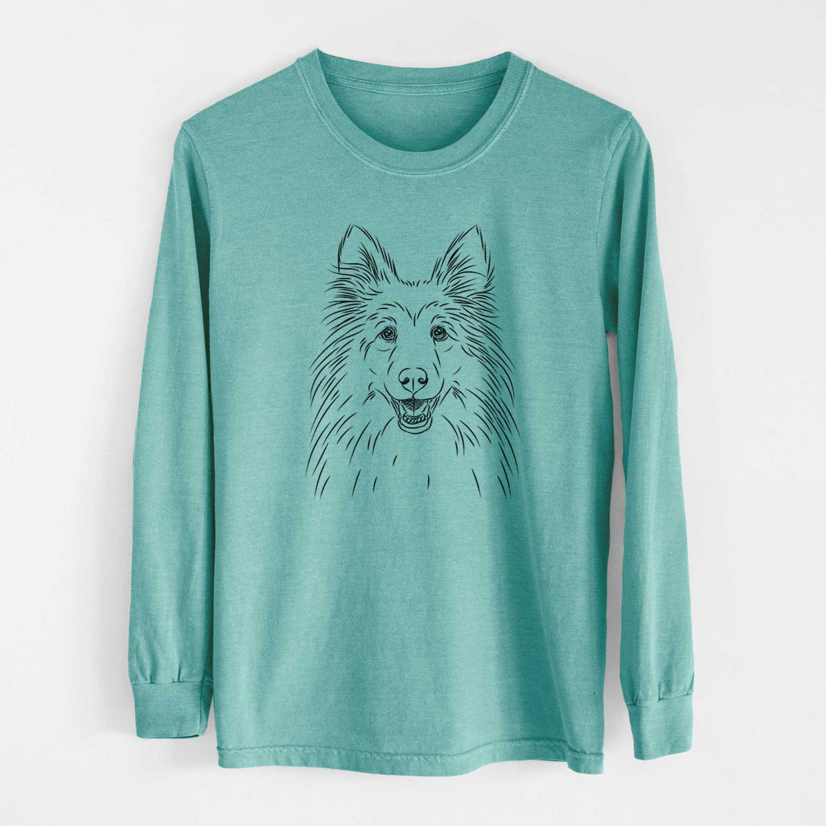 Bare Sheldon the Shetland Sheepdog - Heavyweight 100% Cotton Long Sleeve