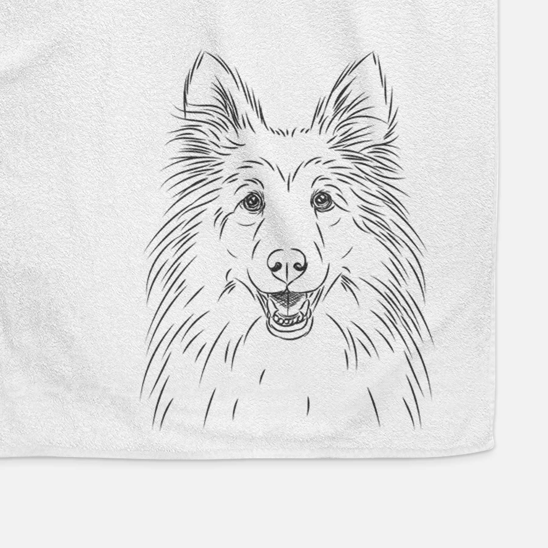 Sheldon the Shetland Sheepdog Decorative Hand Towel