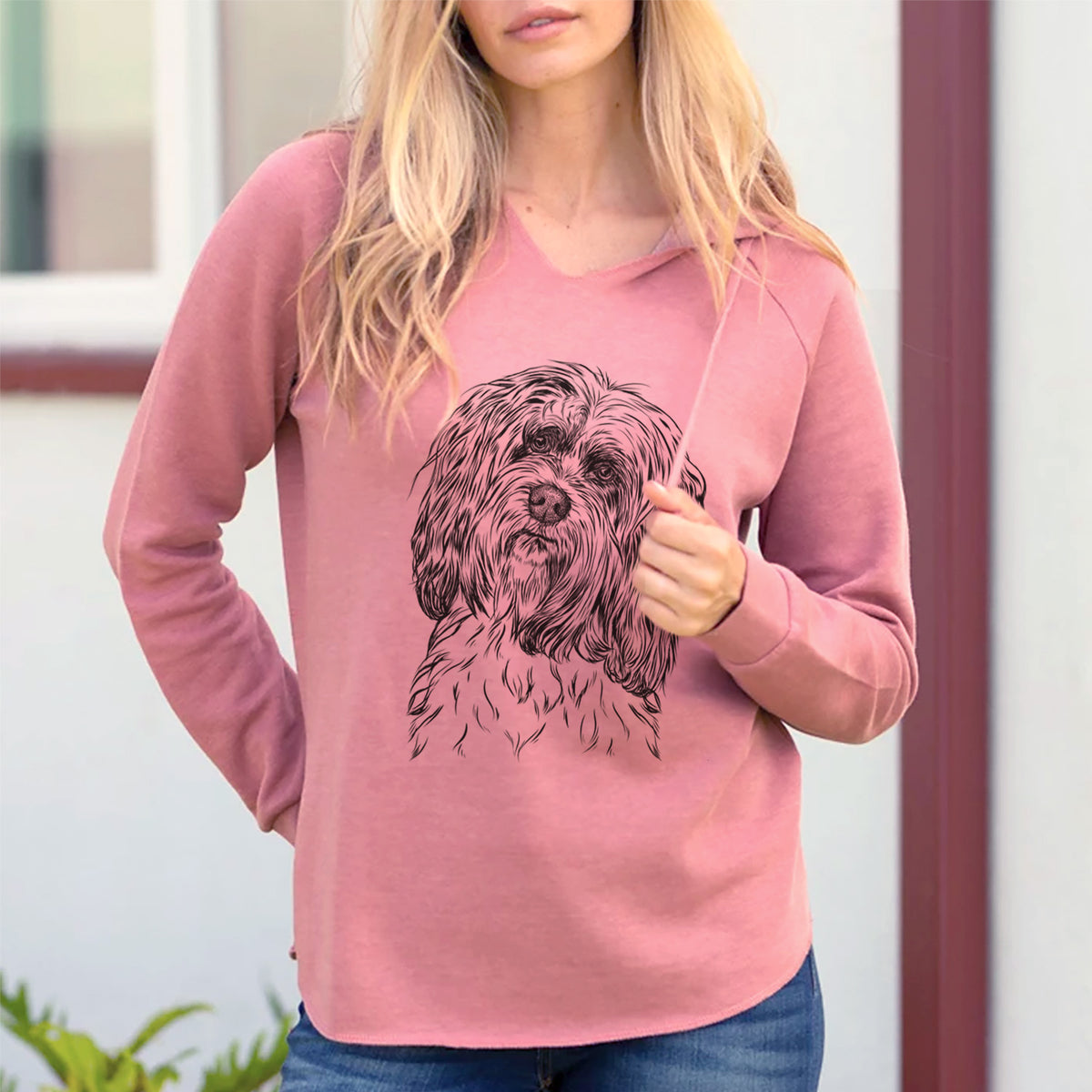 Bare Shenpa the Tibetan Terrier - Cali Wave Hooded Sweatshirt