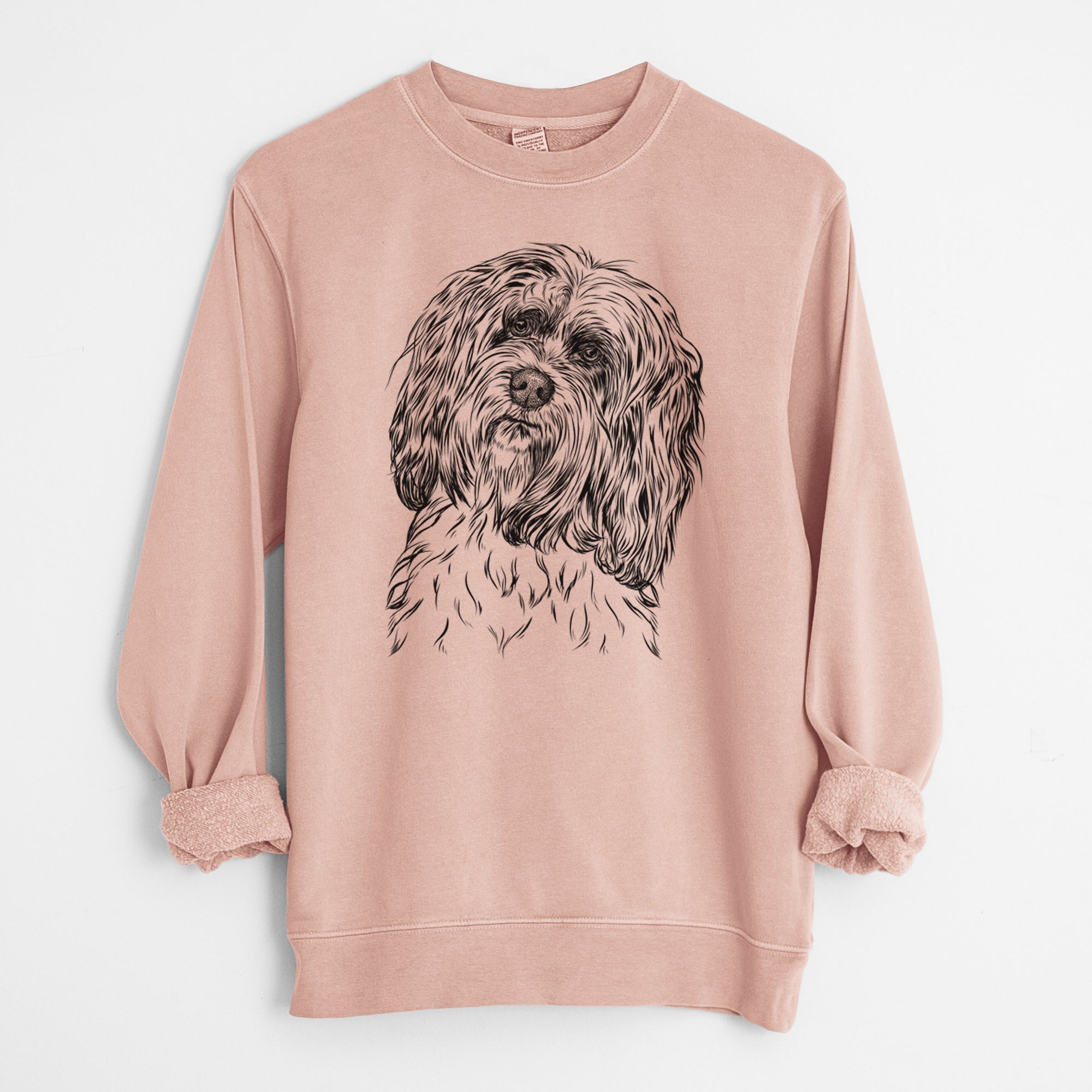 Bare Shenpa the Tibetan Terrier - Unisex Pigment Dyed Crew Sweatshirt