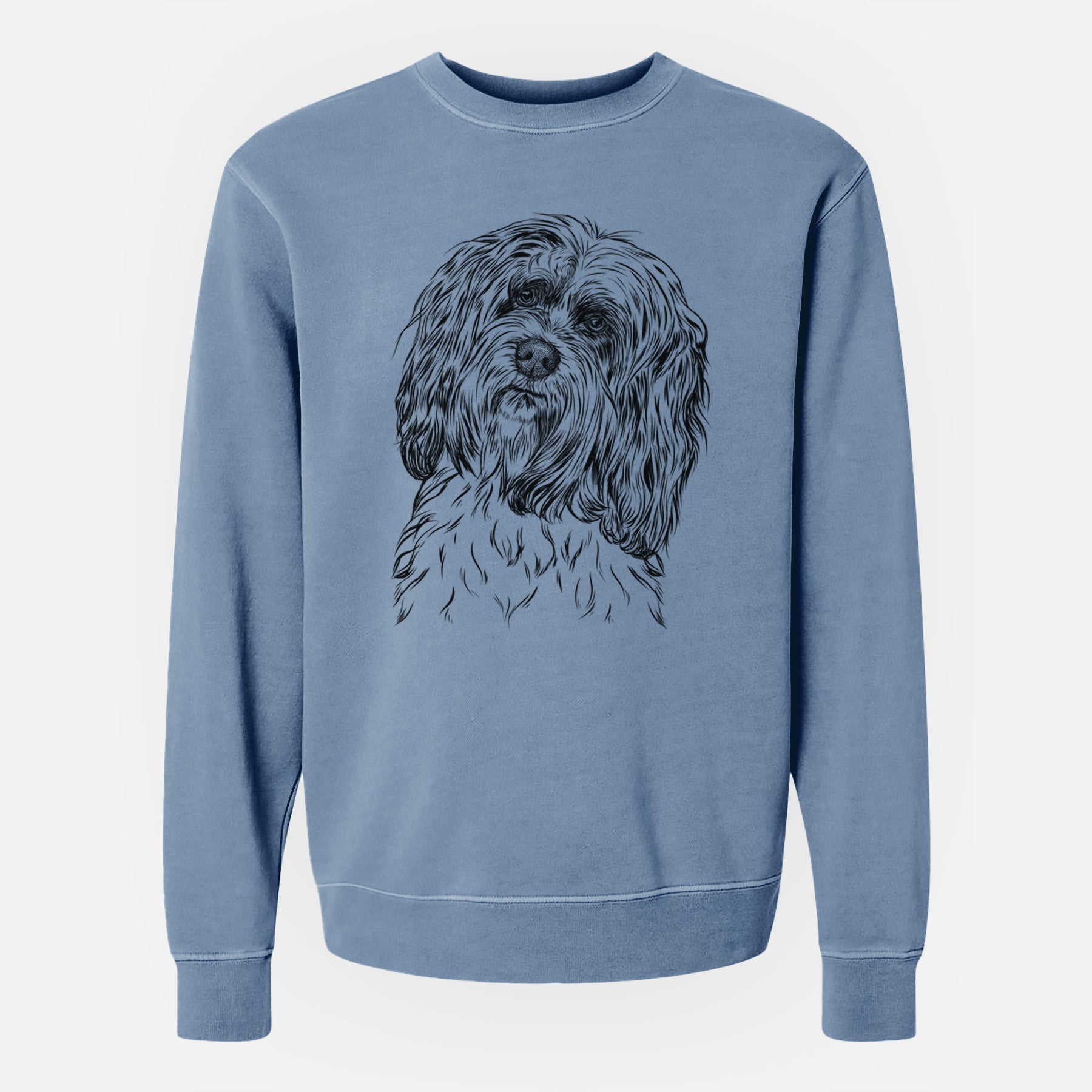 Bare Shenpa the Tibetan Terrier - Unisex Pigment Dyed Crew Sweatshirt