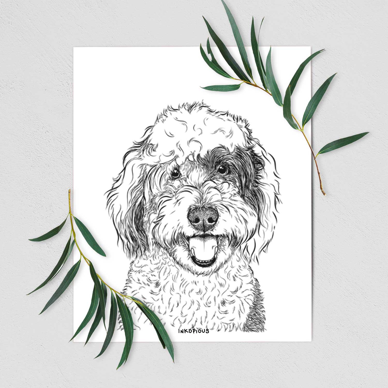 Sherlock the Sheepadoodle Art Print