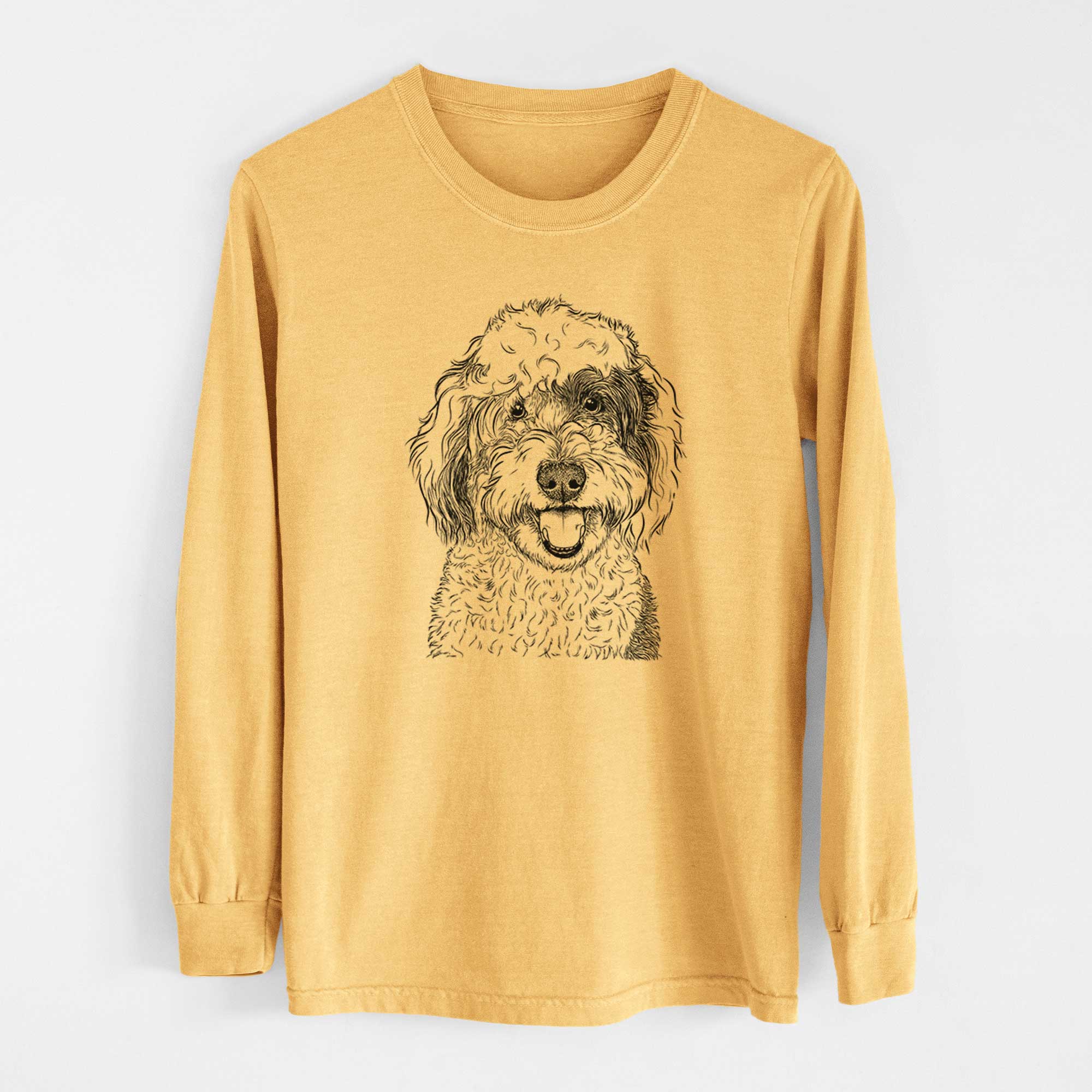 Bare Sherlock the Sheepadoodle - Heavyweight 100% Cotton Long Sleeve