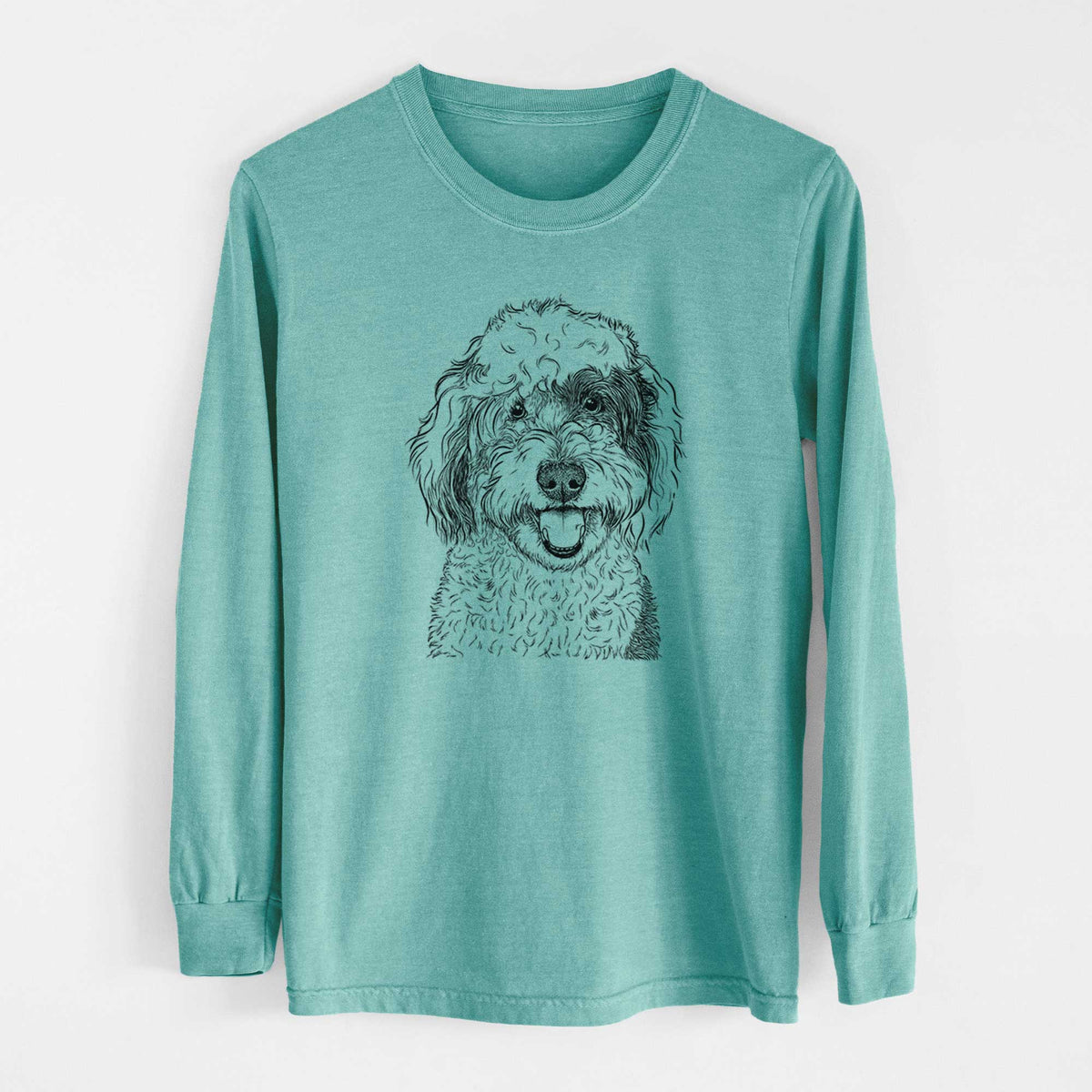 Bare Sherlock the Sheepadoodle - Heavyweight 100% Cotton Long Sleeve