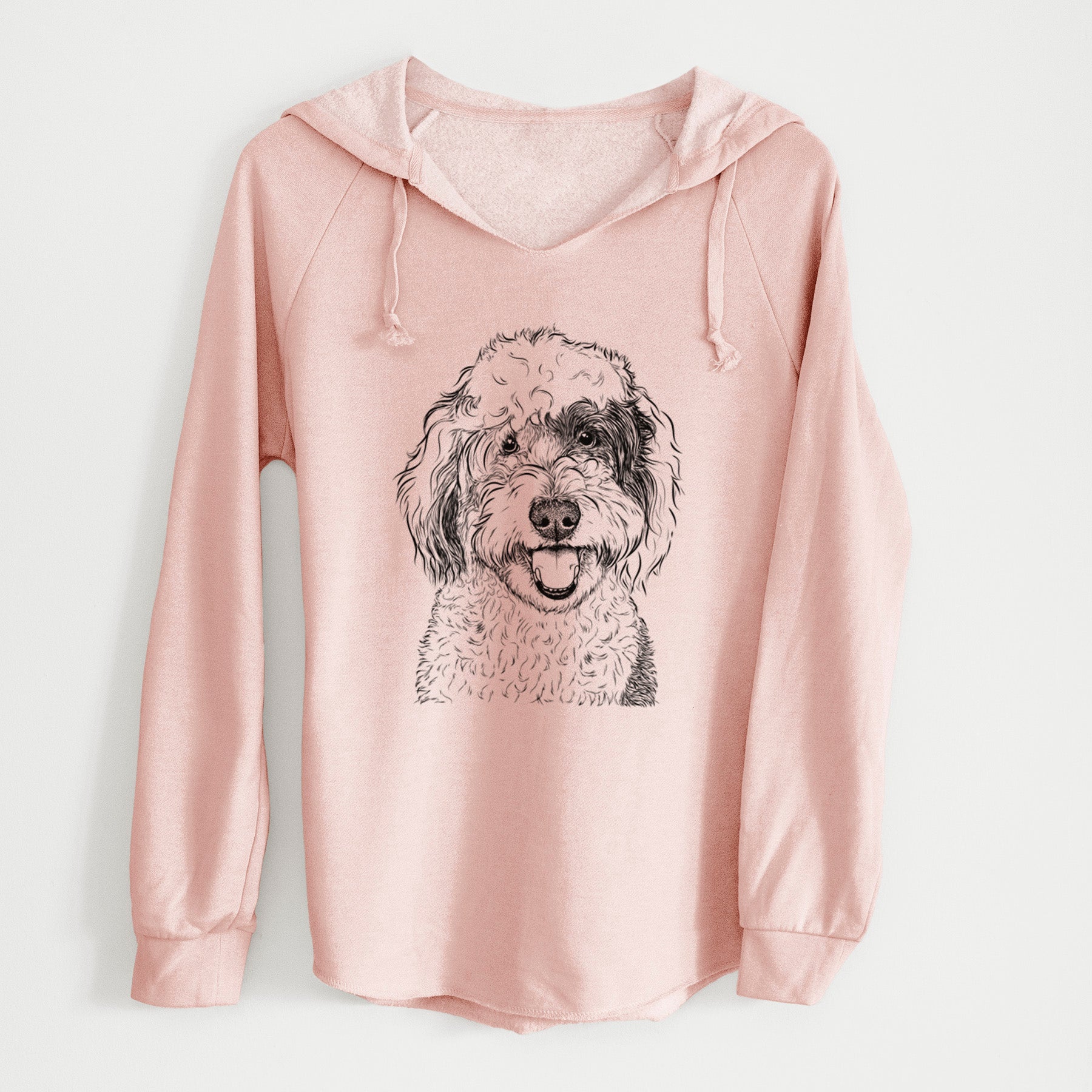 Bare Sherlock the Sheepadoodle - Cali Wave Hooded Sweatshirt