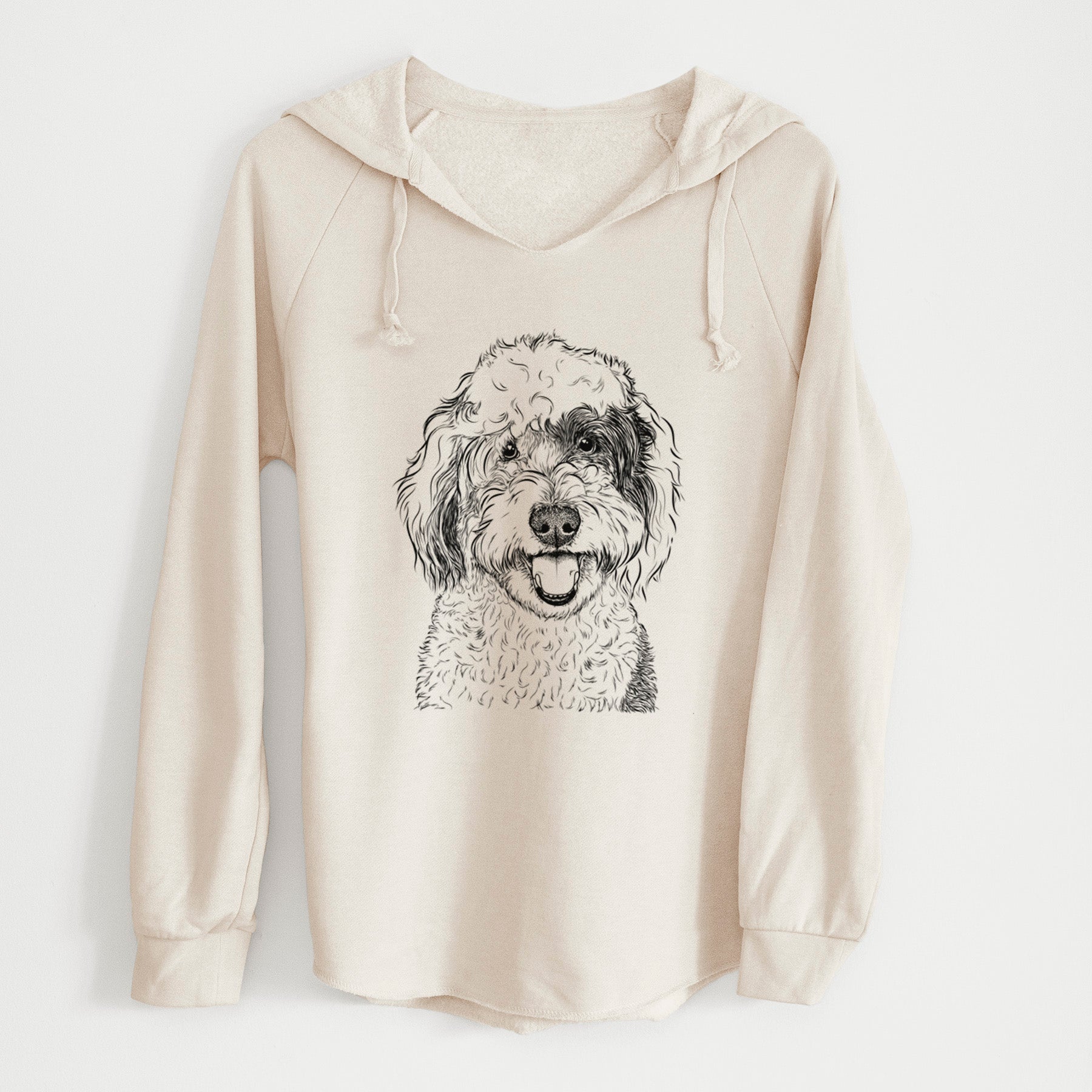 Bare Sherlock the Sheepadoodle - Cali Wave Hooded Sweatshirt