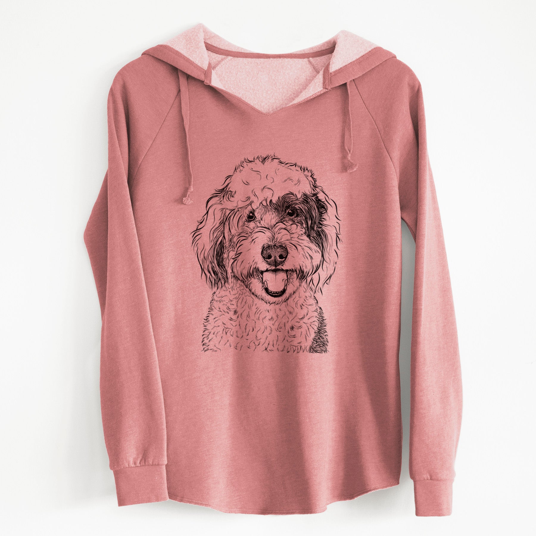 Bare Sherlock the Sheepadoodle - Cali Wave Hooded Sweatshirt