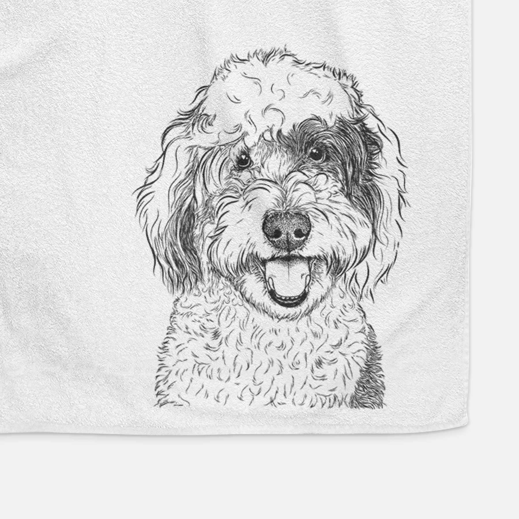 Sherlock the Sheepadoodle Decorative Hand Towel