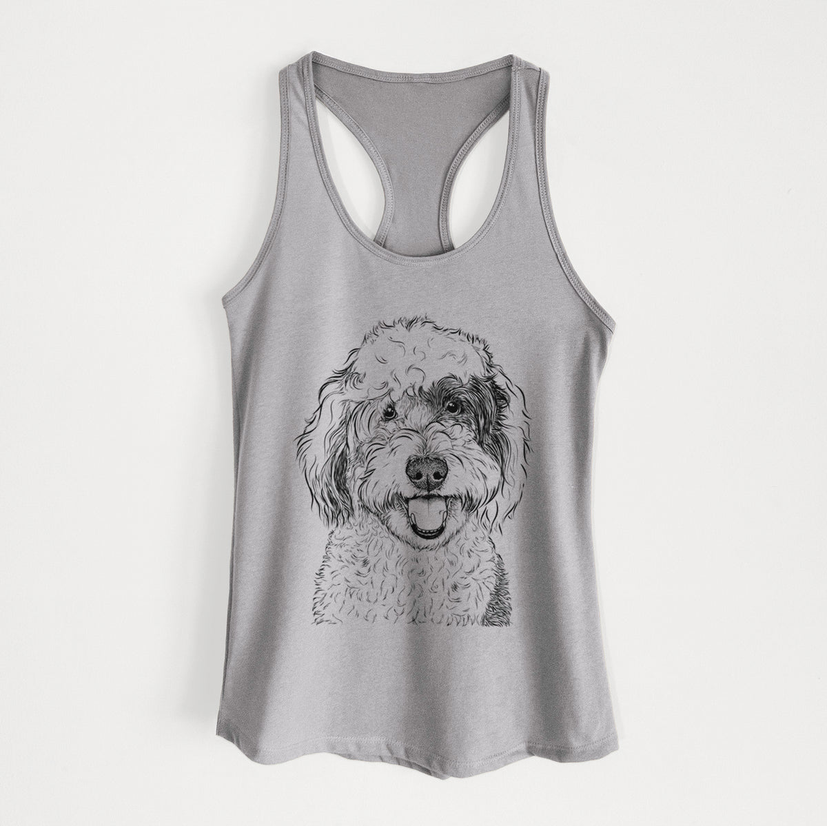 Sherlock the Sheepadoodle - Women&#39;s Racerback Tanktop