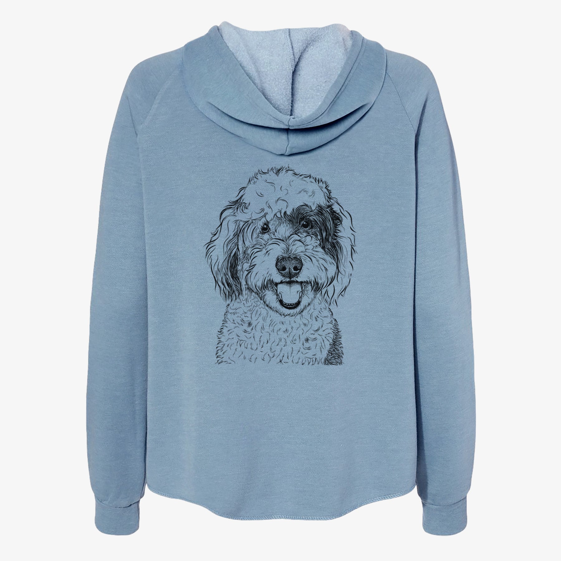 Sherlock the Sheepadoodle - Women's Cali Wave Zip-Up Sweatshirt