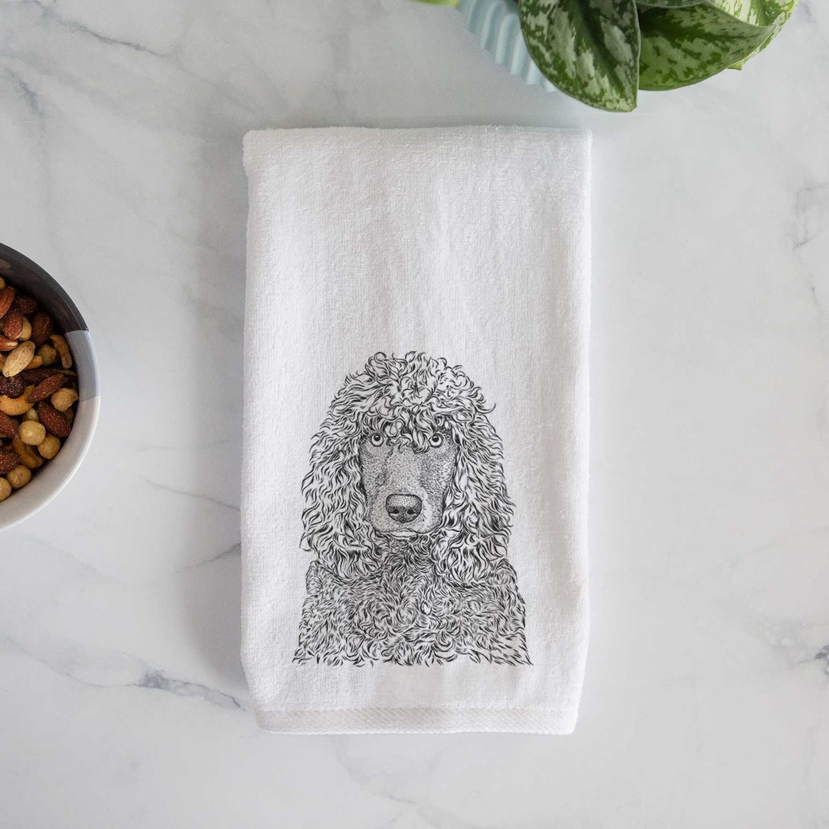 Shilo the Irish Water Spaniel Decorative Hand Towel