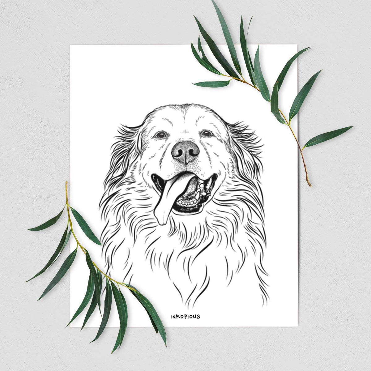 Shooter the Golden Retriever Art Print