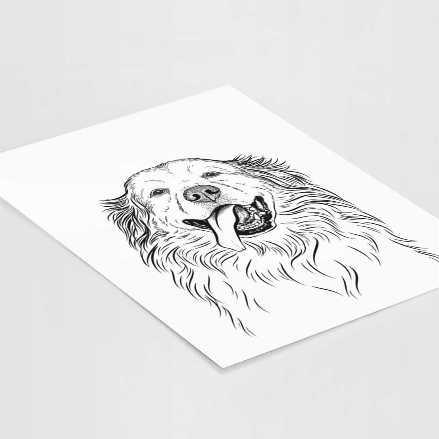 Shooter the Golden Retriever Art Print