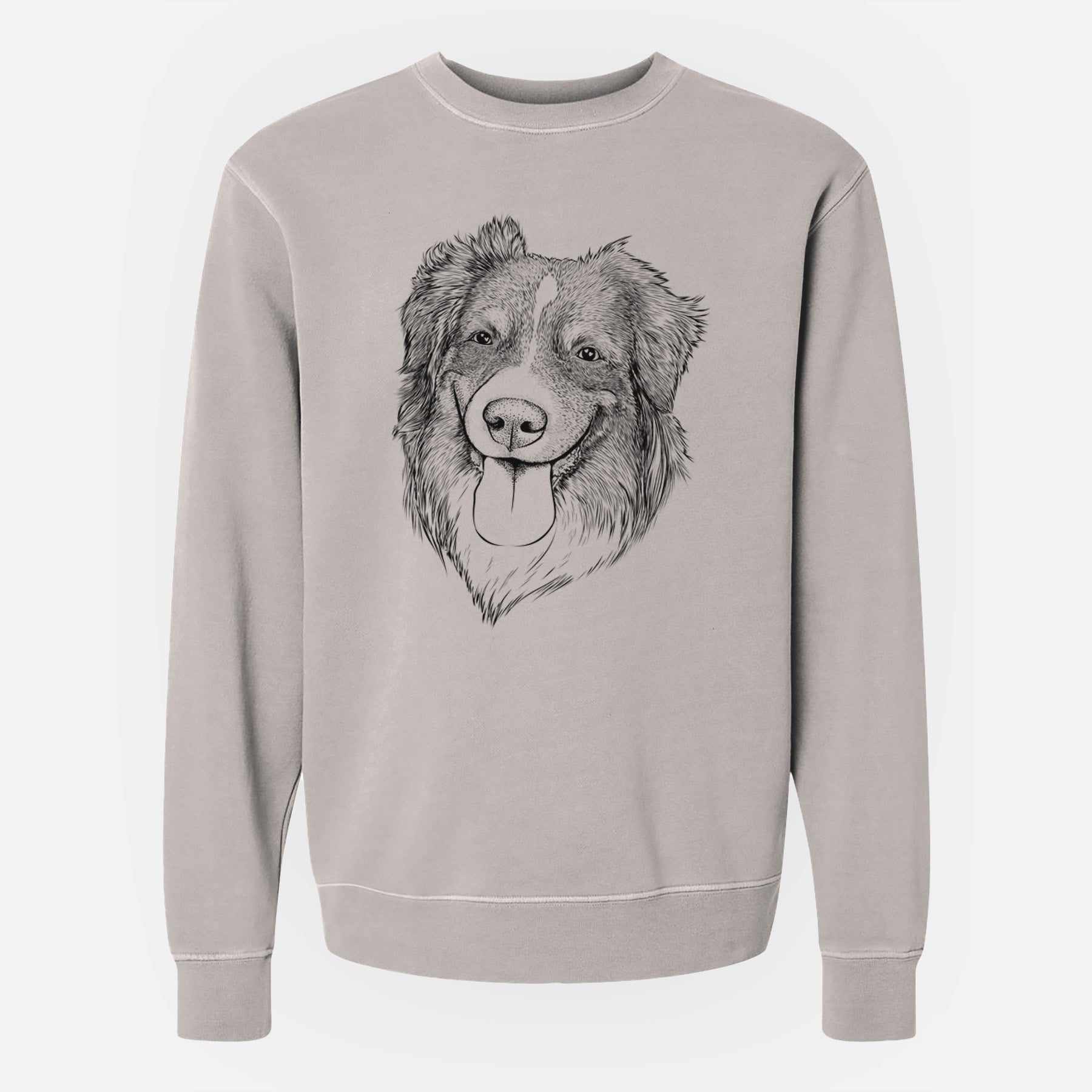 Bare Siena the Australian Shepherd - Unisex Pigment Dyed Crew Sweatshirt