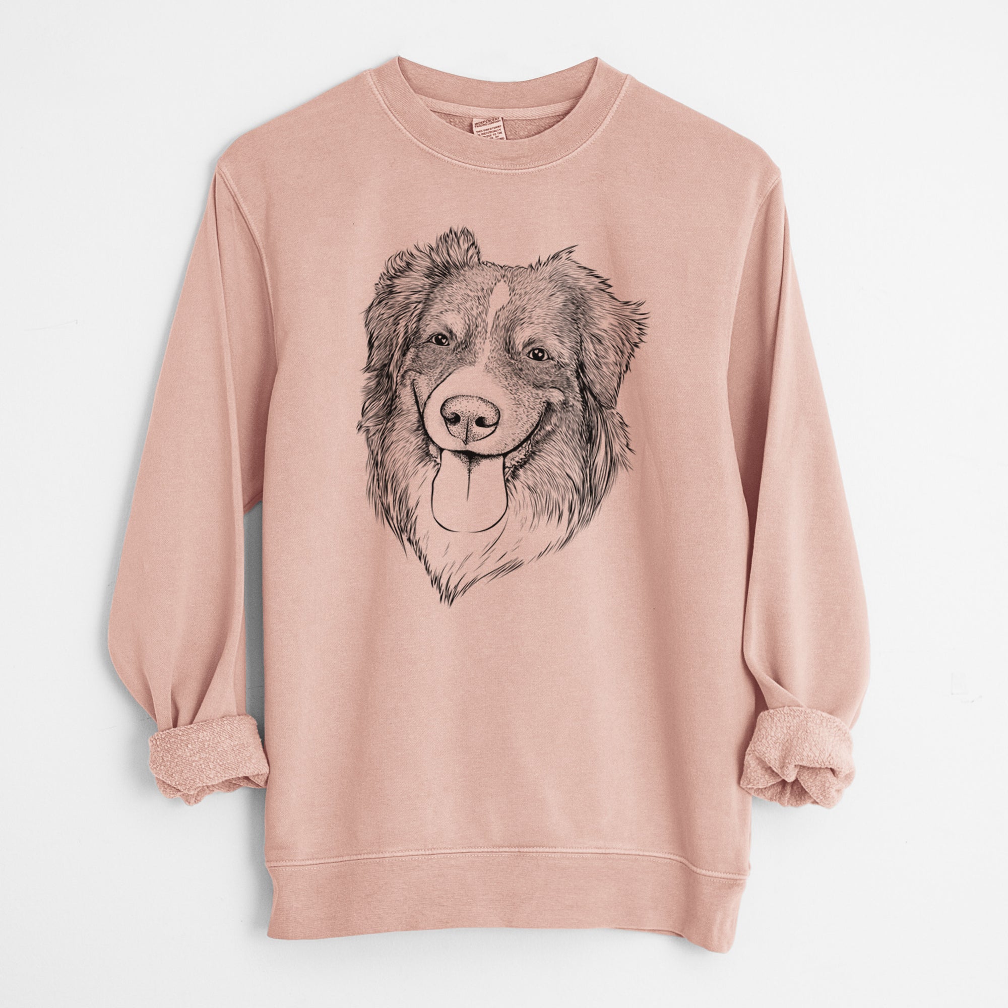 Bare Siena the Australian Shepherd - Unisex Pigment Dyed Crew Sweatshirt