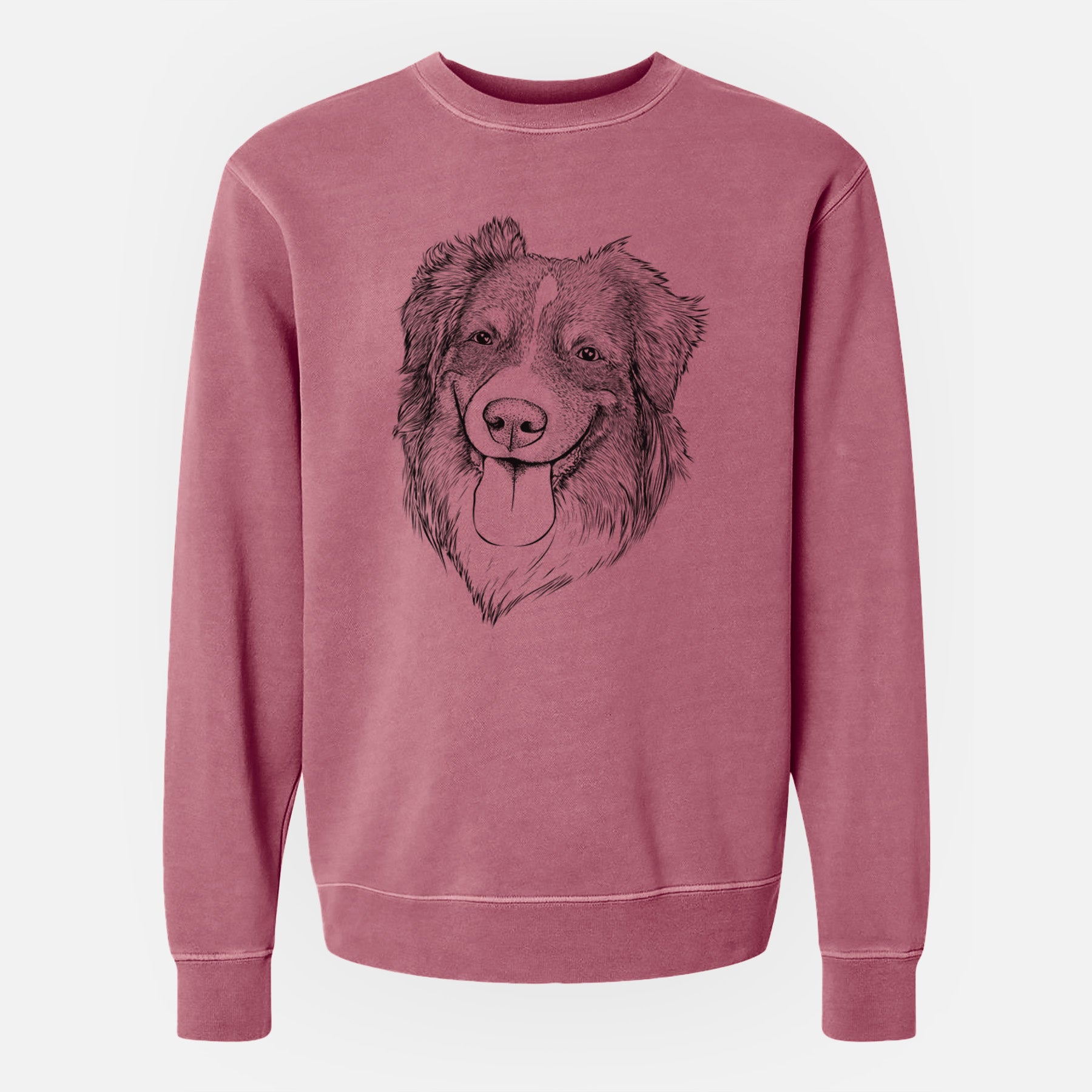 Bare Siena the Australian Shepherd - Unisex Pigment Dyed Crew Sweatshirt