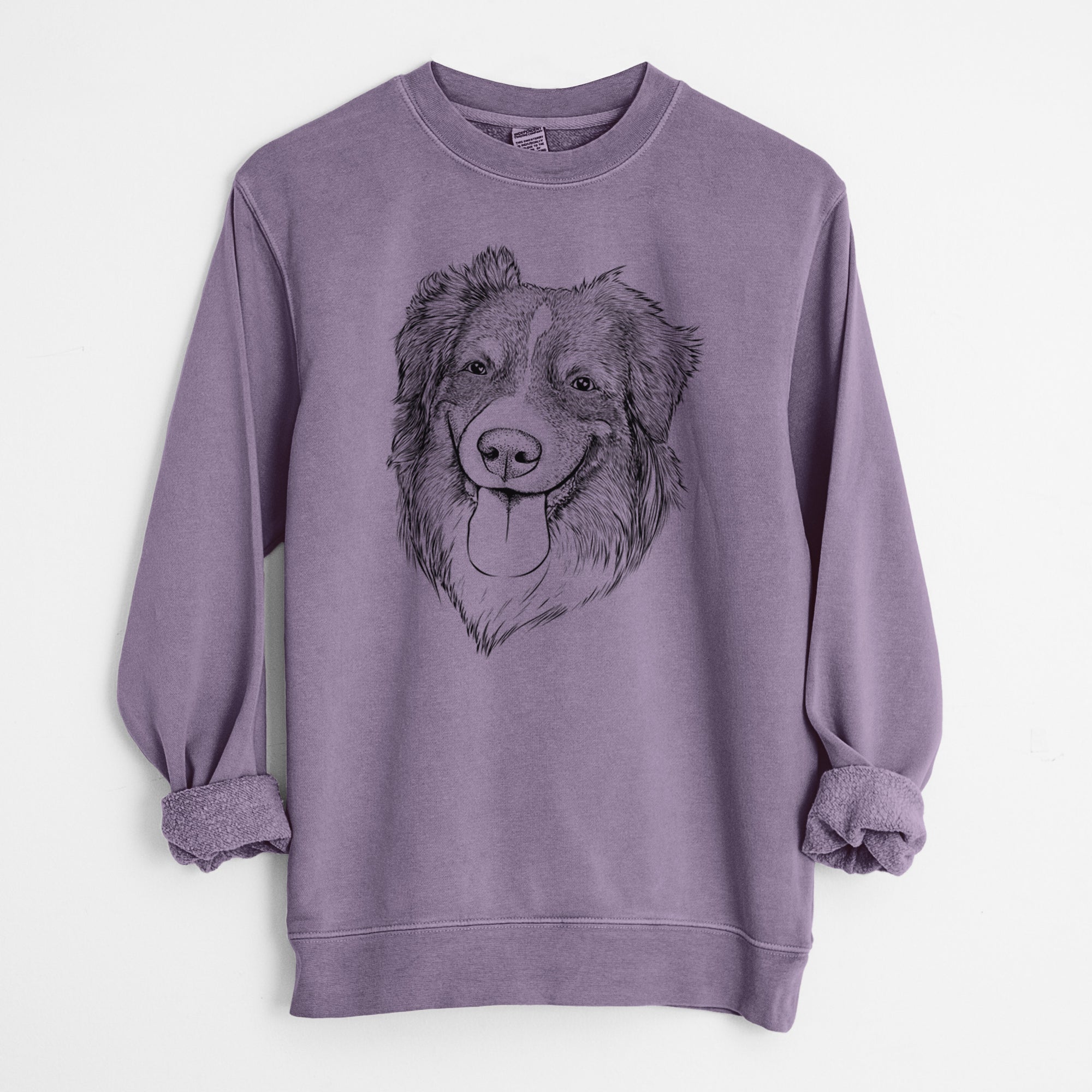 Bare Siena the Australian Shepherd - Unisex Pigment Dyed Crew Sweatshirt