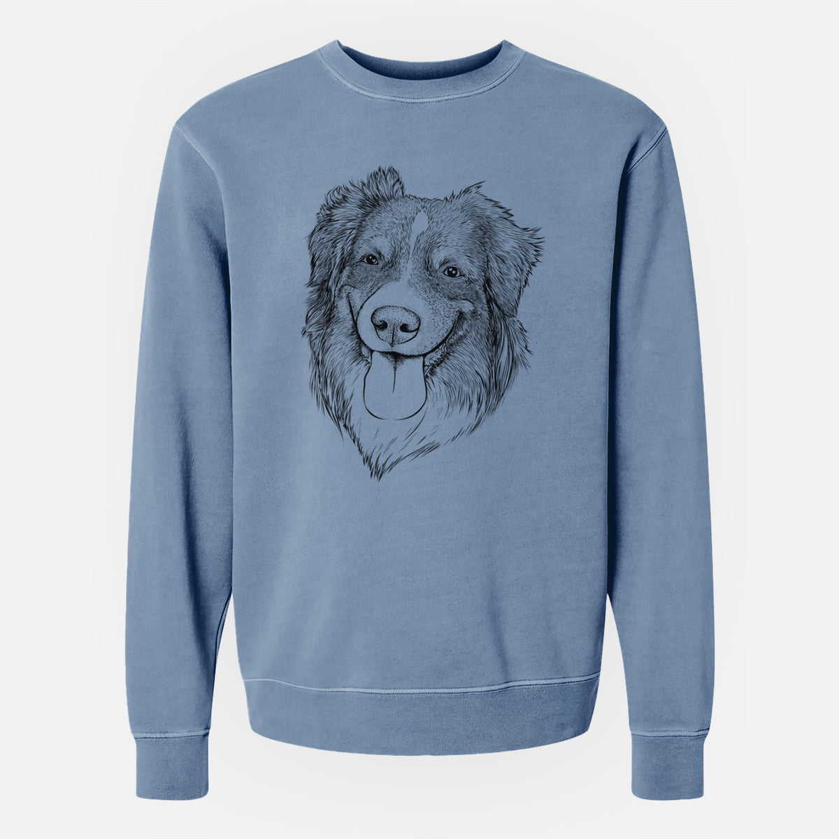 Bare Siena the Australian Shepherd - Unisex Pigment Dyed Crew Sweatshirt