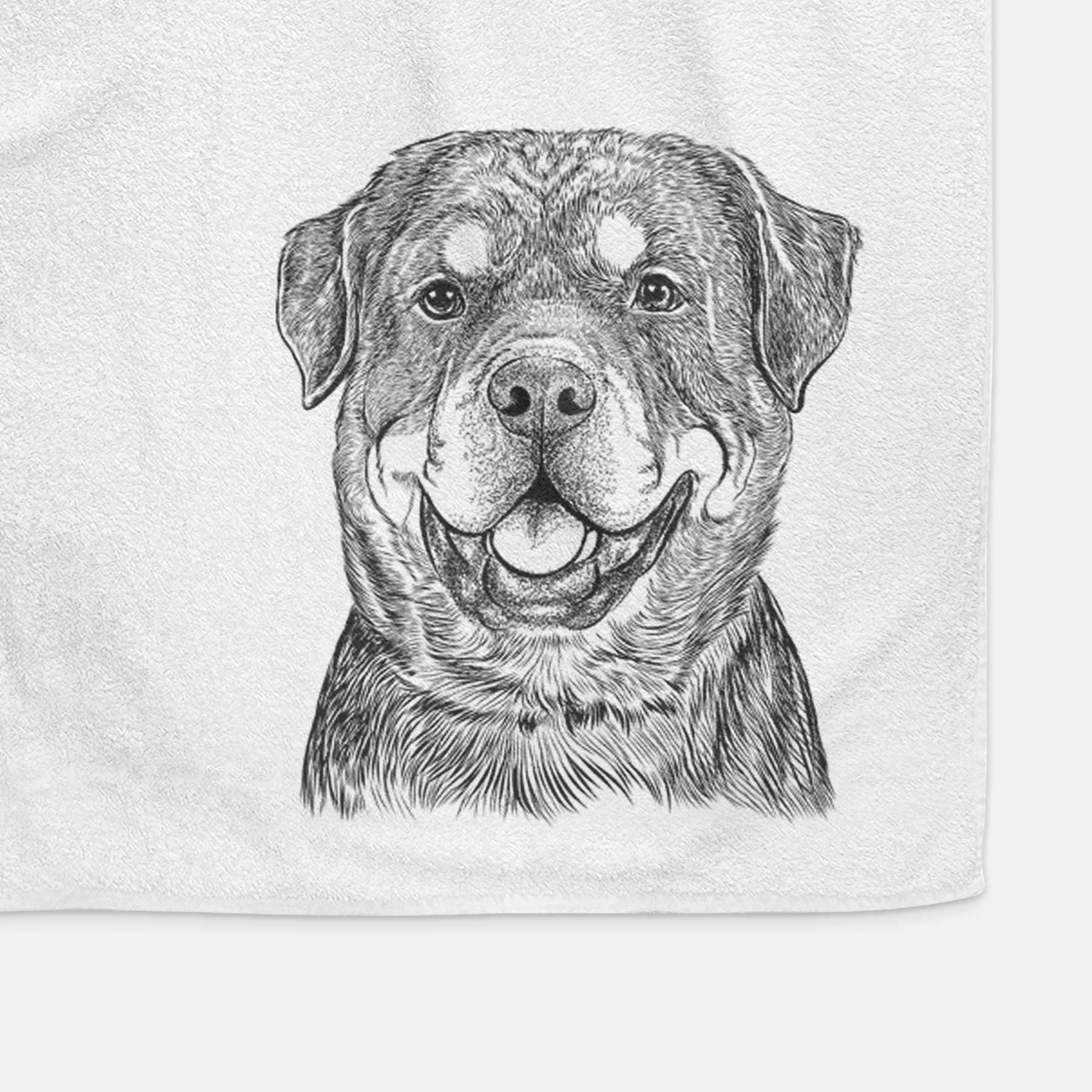 Sig the Rottweiler Decorative Hand Towel