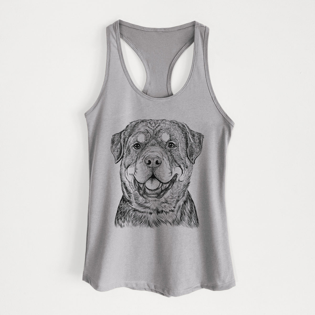 Sig the Rottweiler - Women&#39;s Racerback Tanktop