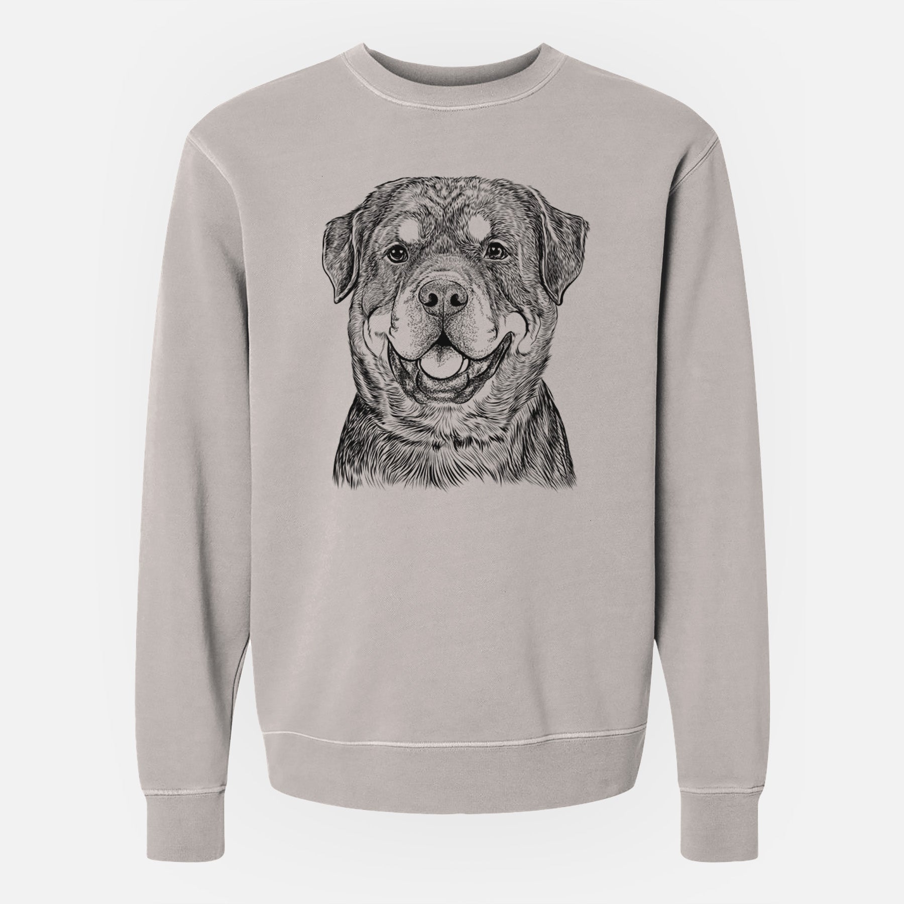 Bare Sig the Rottweiler - Unisex Pigment Dyed Crew Sweatshirt