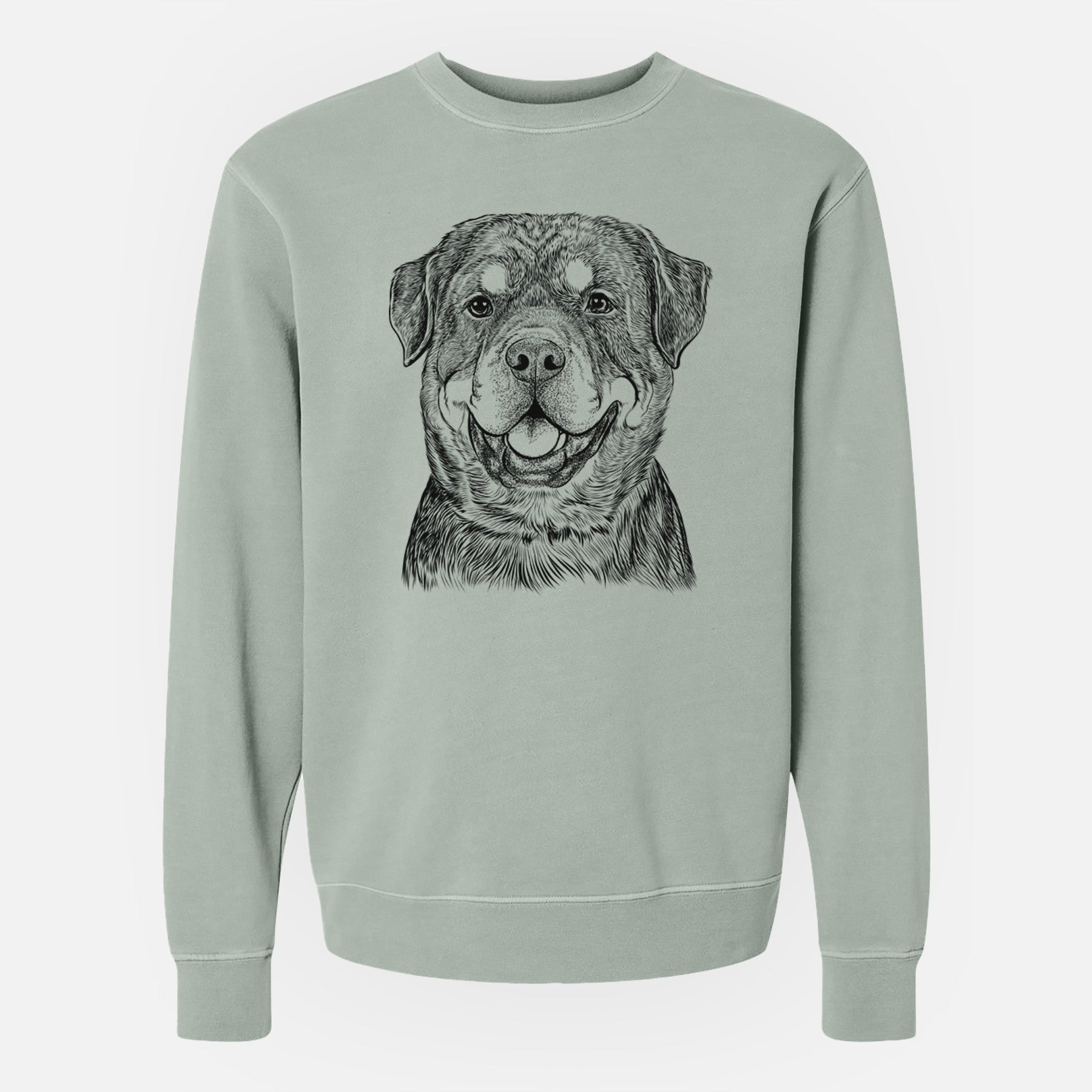 Bare Sig the Rottweiler - Unisex Pigment Dyed Crew Sweatshirt