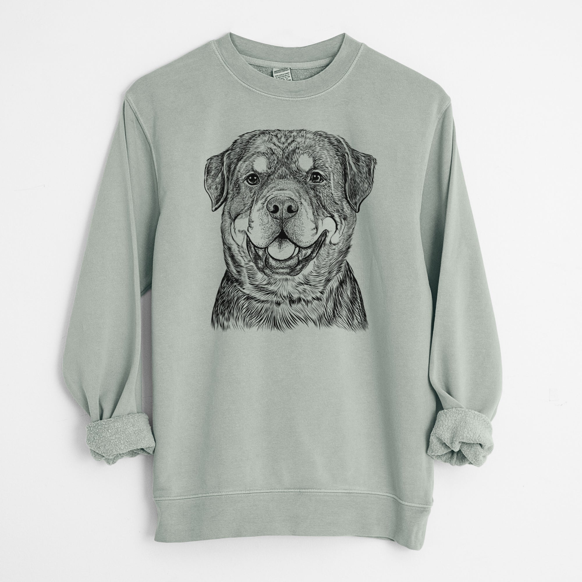 Bare Sig the Rottweiler - Unisex Pigment Dyed Crew Sweatshirt