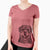 Bare Sig the Rottweiler - Women's V-neck Shirt