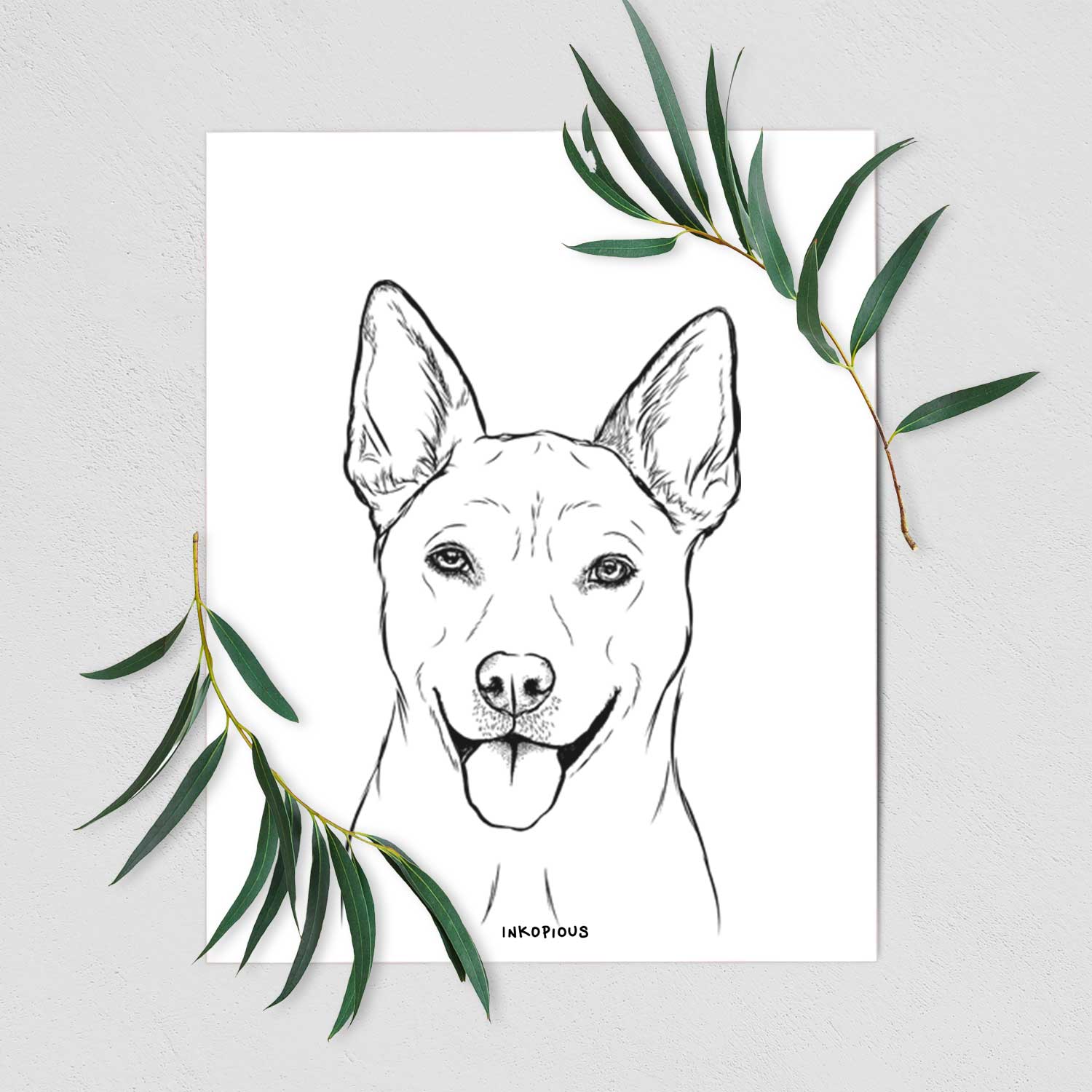 Silly Lilly the Mixed Breed Art Print