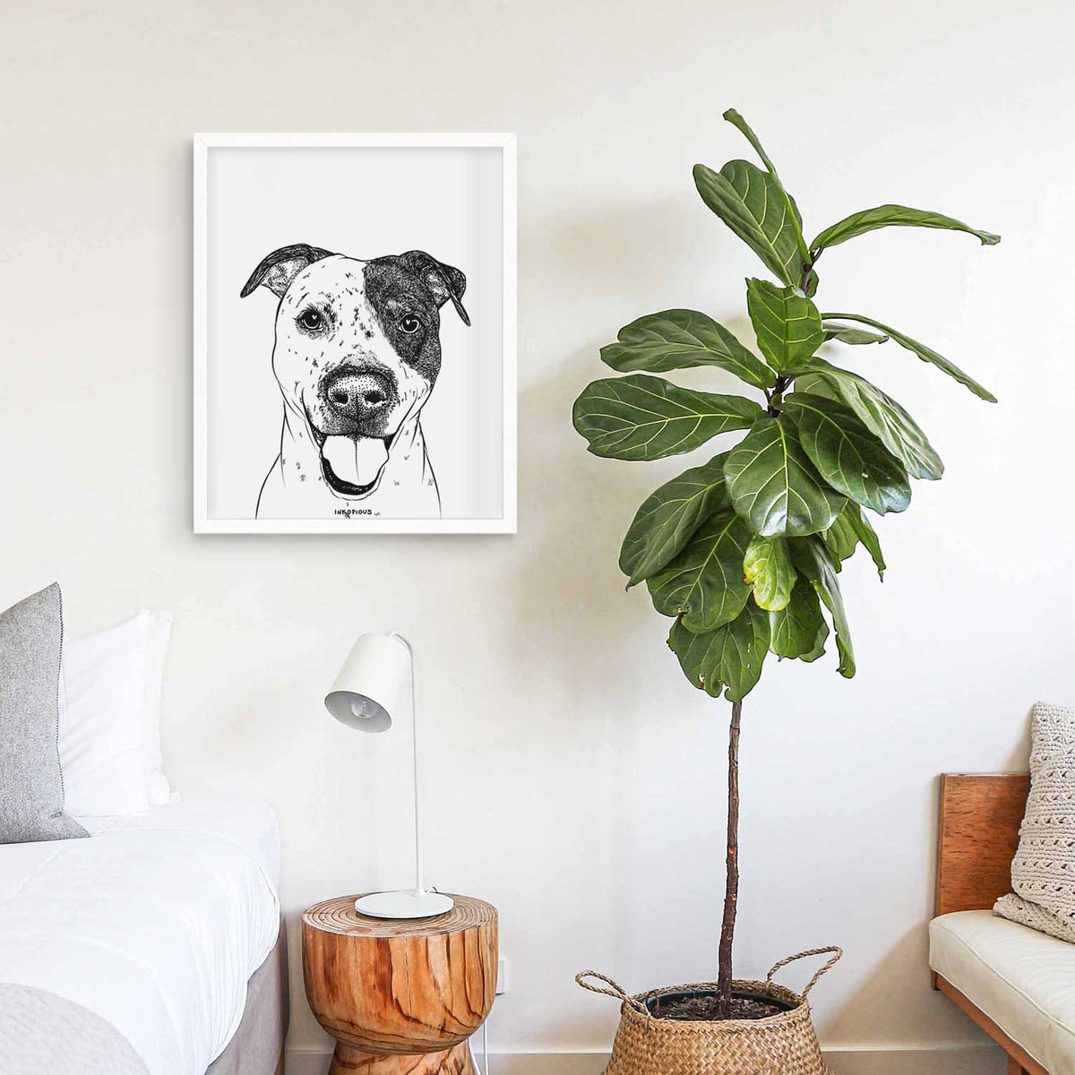 Simon the Mixed Breed Art Print