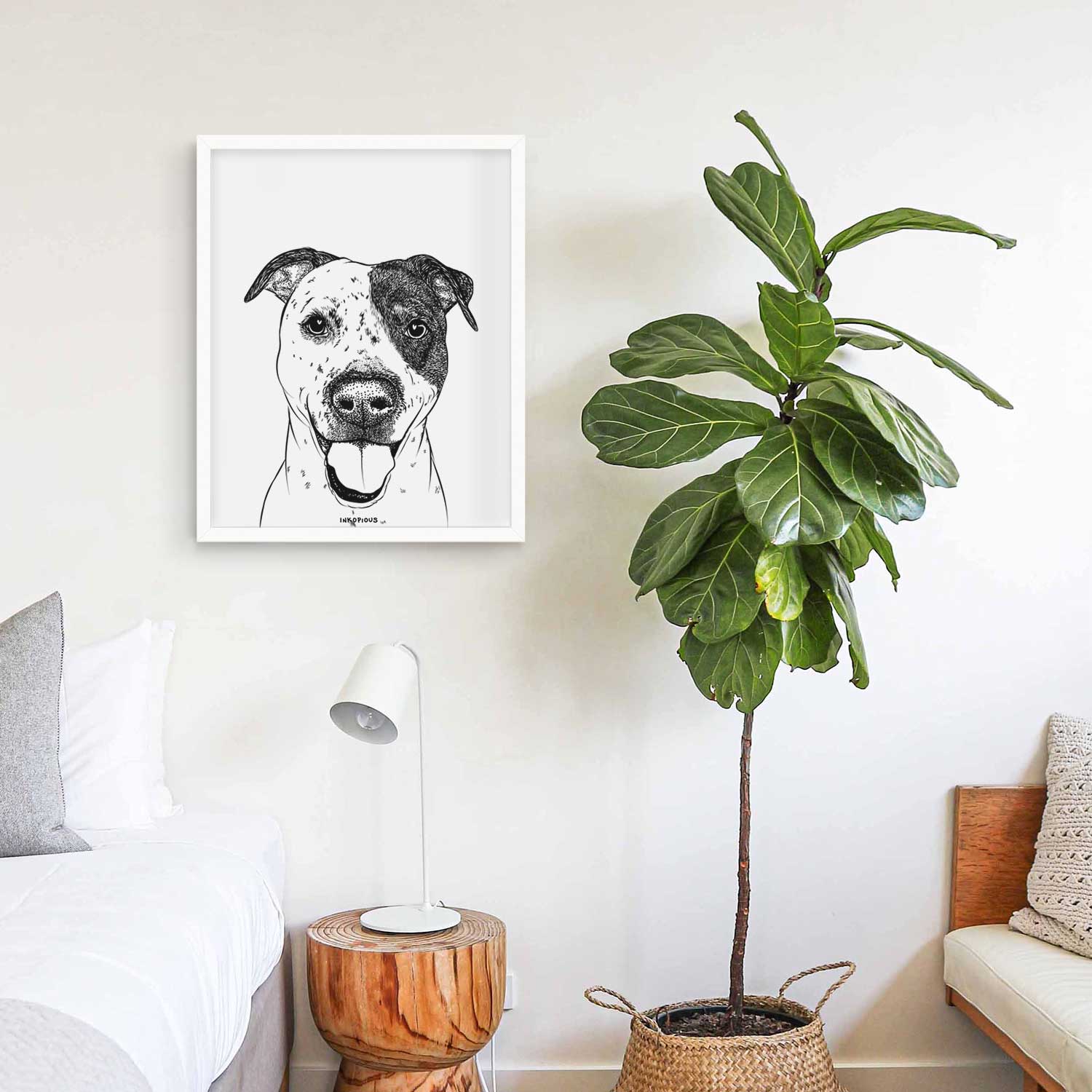 Simon the Mixed Breed Art Print