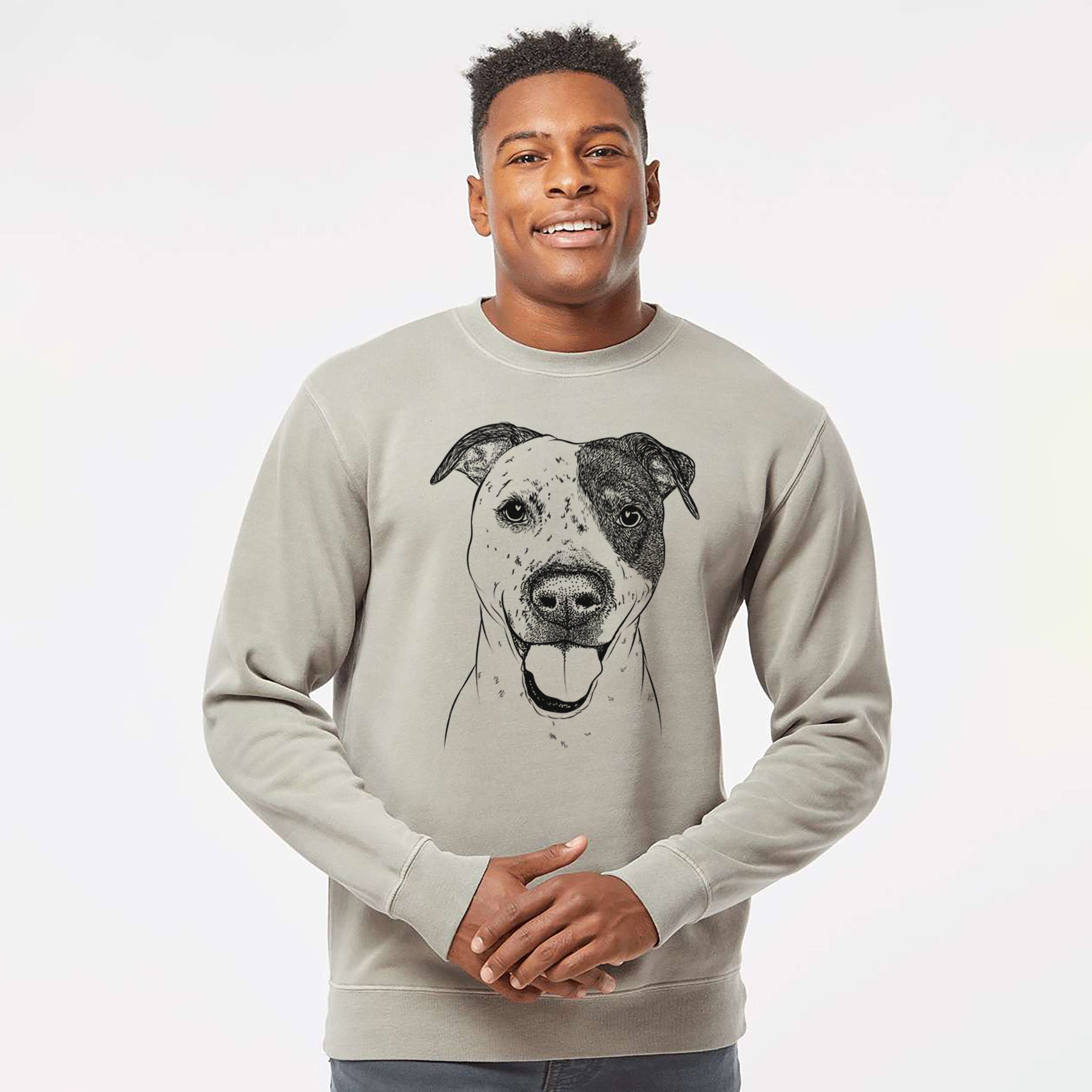 Bare Simon the Mixed Breed - Unisex Pigment Dyed Crew Sweatshirt