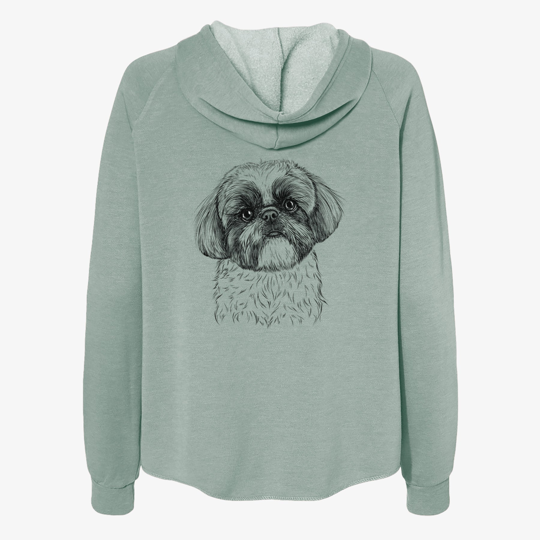 Simon the Shih Tzu - Women's Cali Wave Zip-Up Sweatshirt