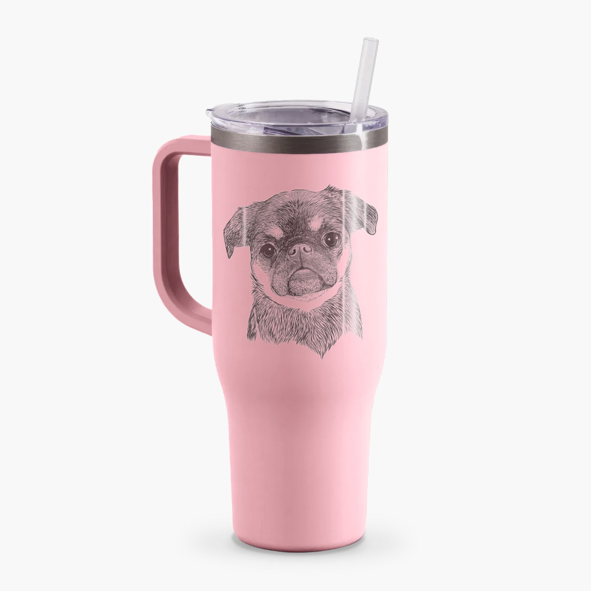 Simone the Brussels Griffon - 40oz Tumbler with Handle