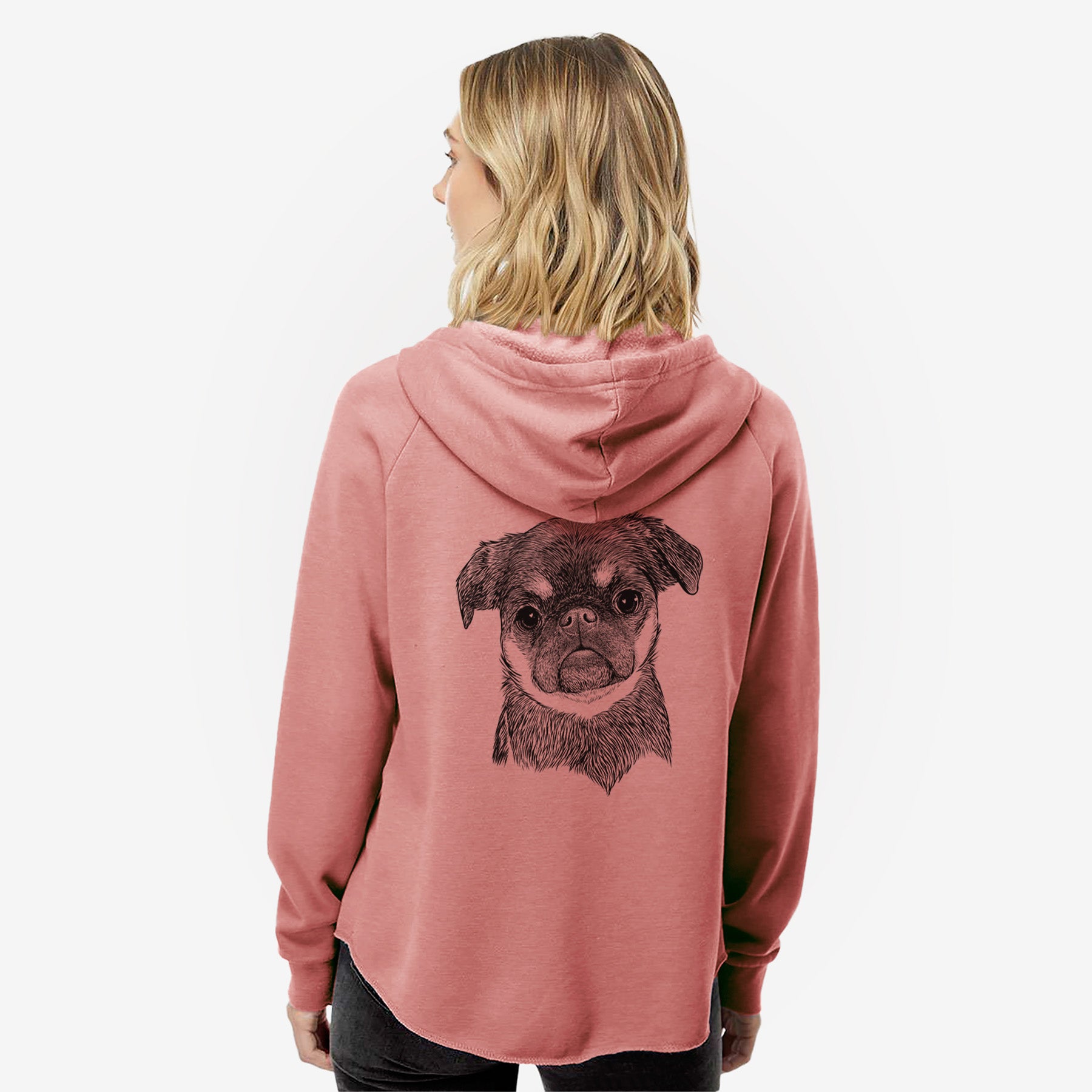 Simone the Brussels Griffon - Women's Cali Wave Zip-Up Sweatshirt