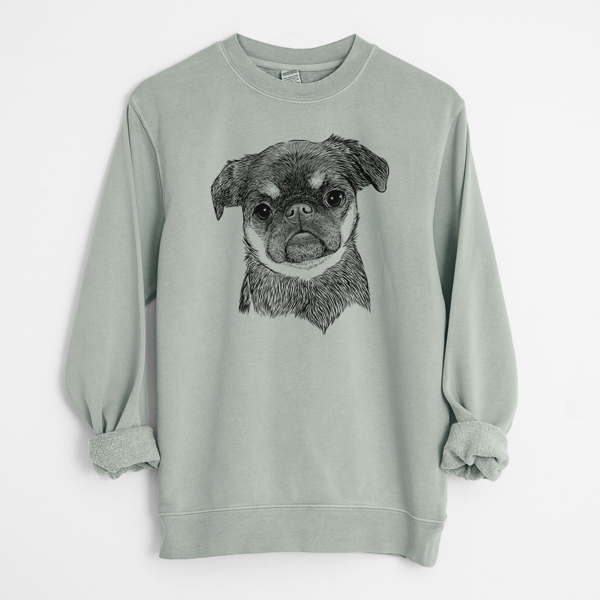 Bare Simone the Brussels Griffon - Unisex Pigment Dyed Crew Sweatshirt