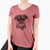 Bare Simone the Brussels Griffon - Women's V-neck Shirt