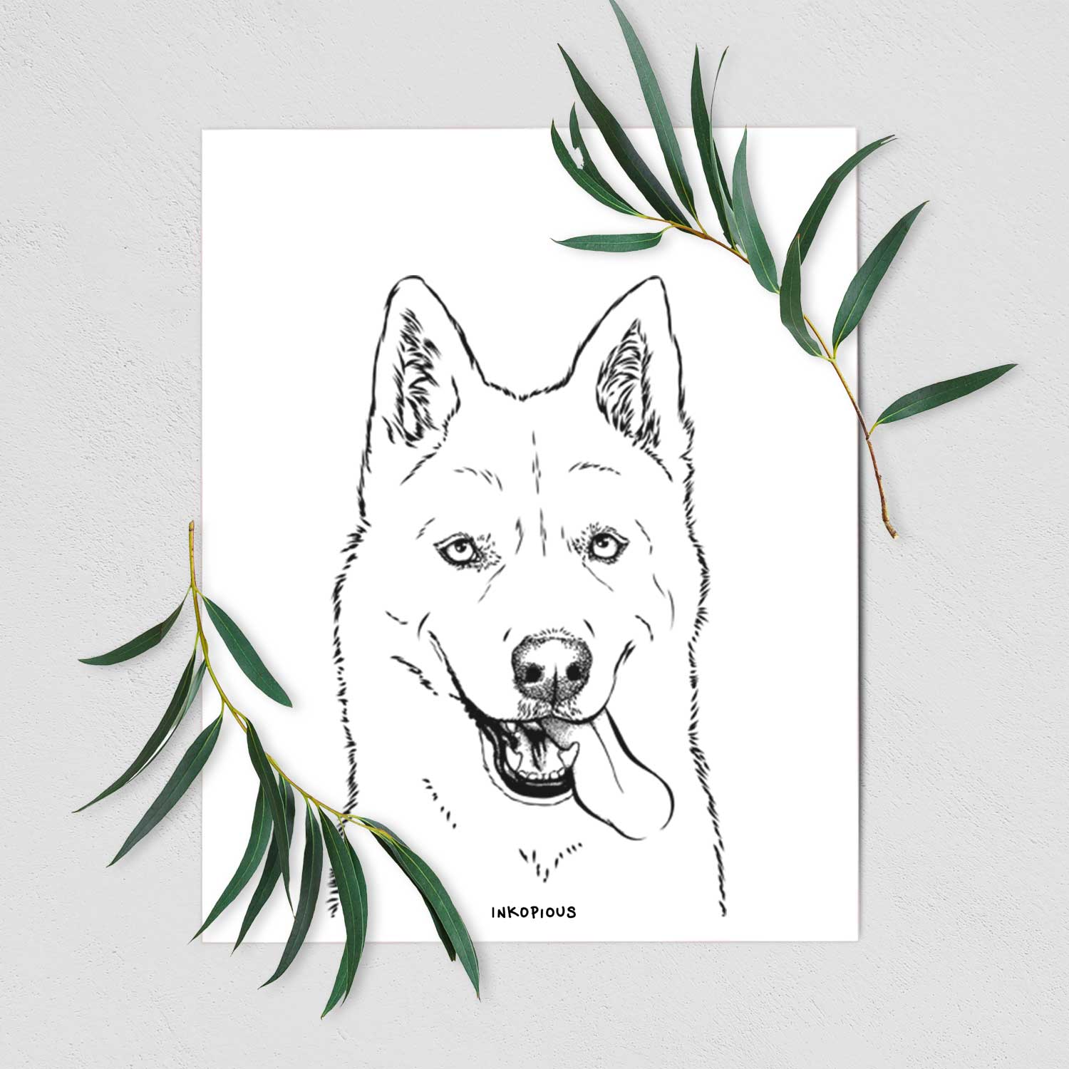 Sinatra the Siberian Husky Art Print