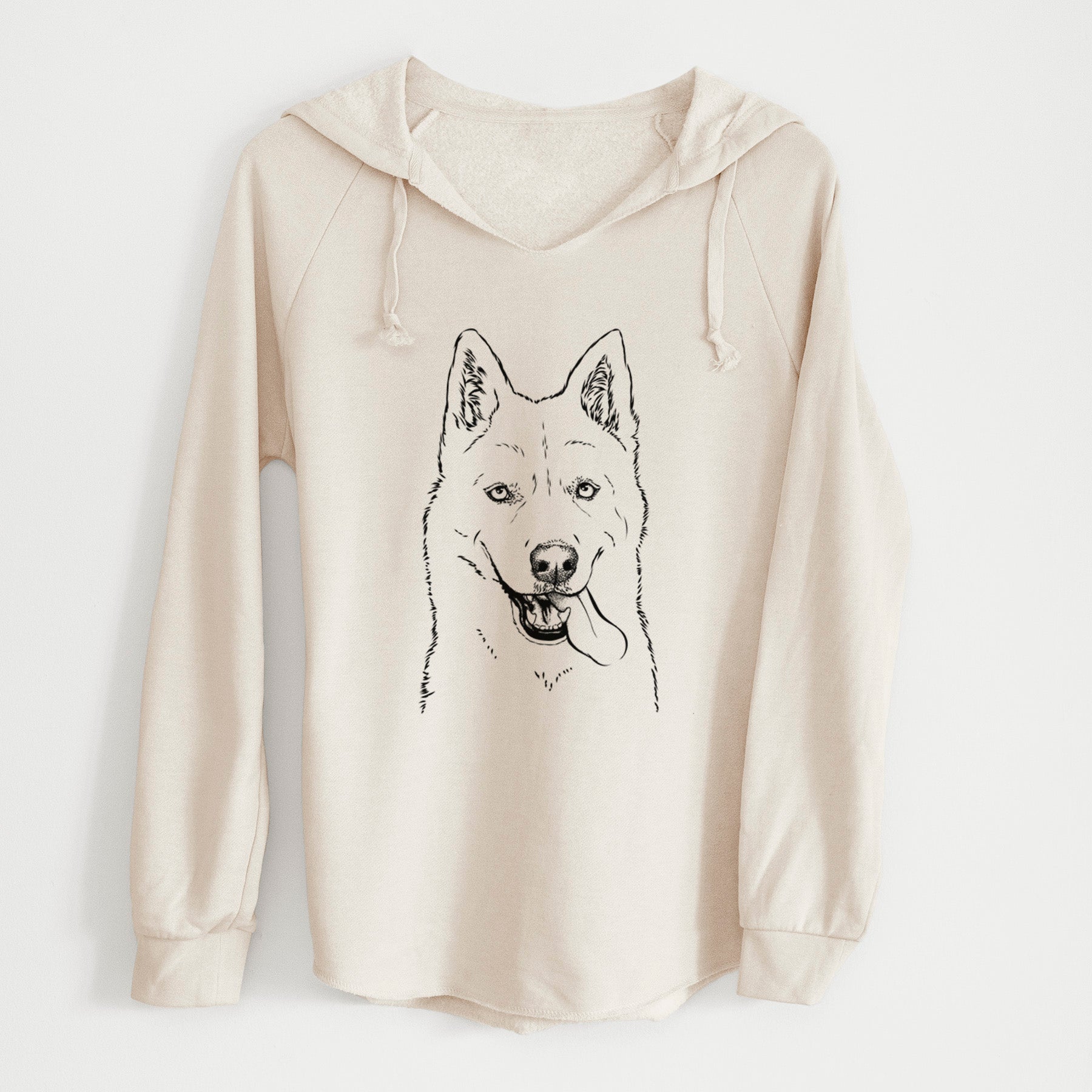 Bare Sinatra  the Siberian Husky - Cali Wave Hooded Sweatshirt