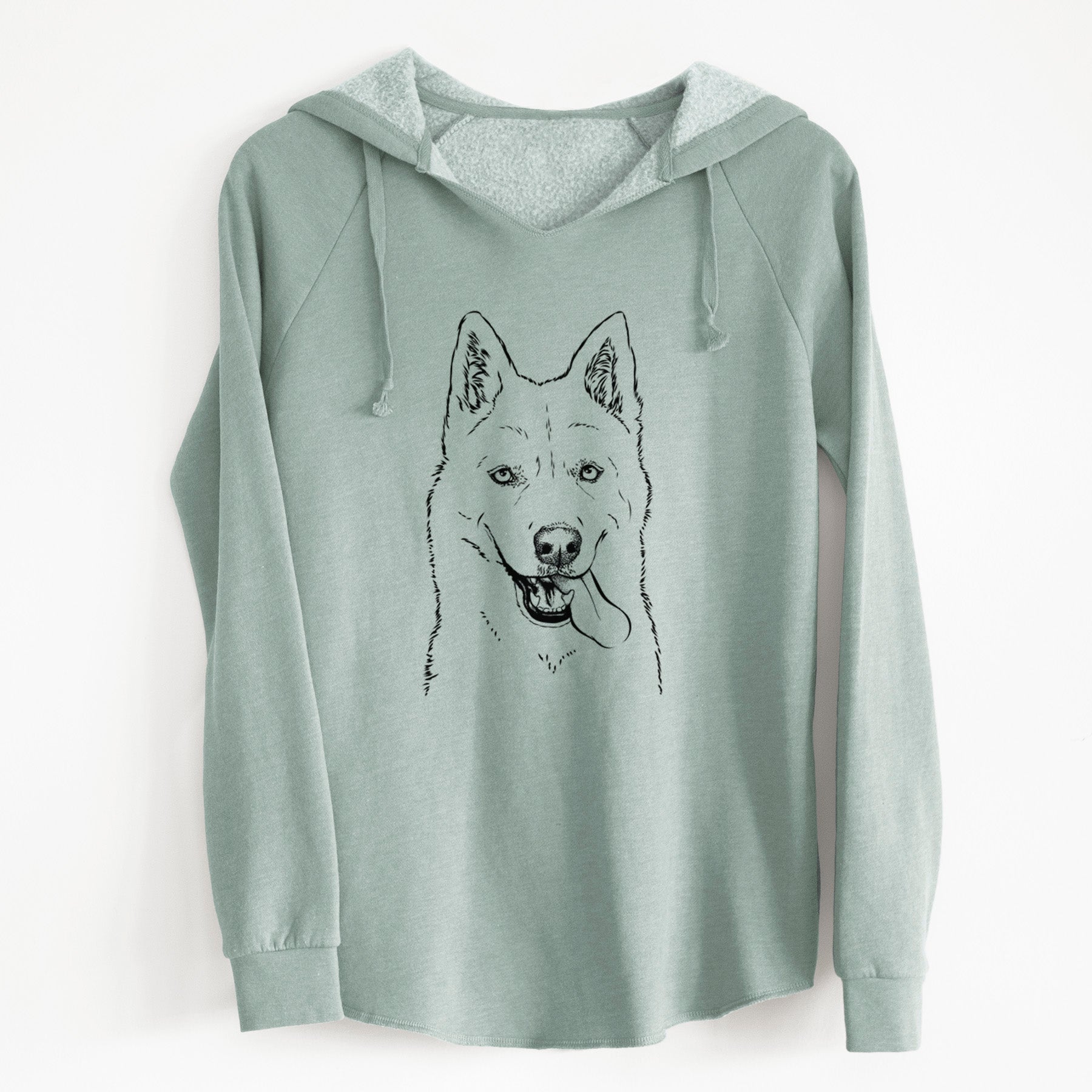 Bare Sinatra  the Siberian Husky - Cali Wave Hooded Sweatshirt